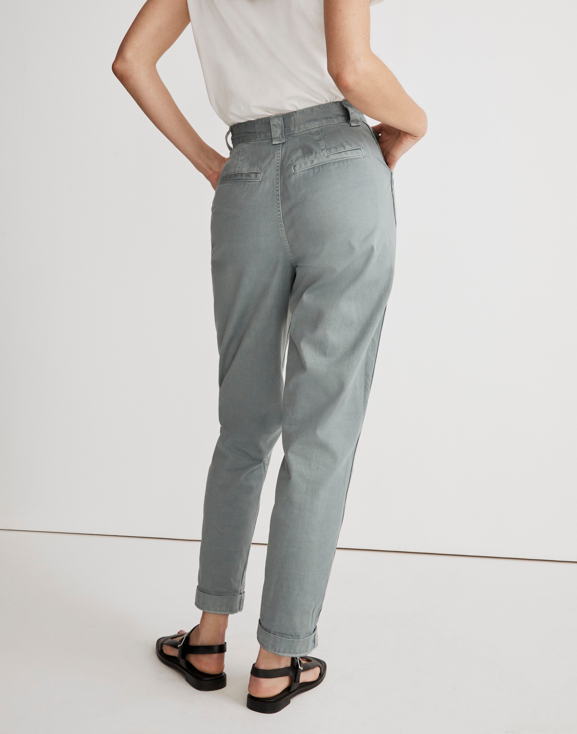 Garment-Dyed Tapered Chino Pants