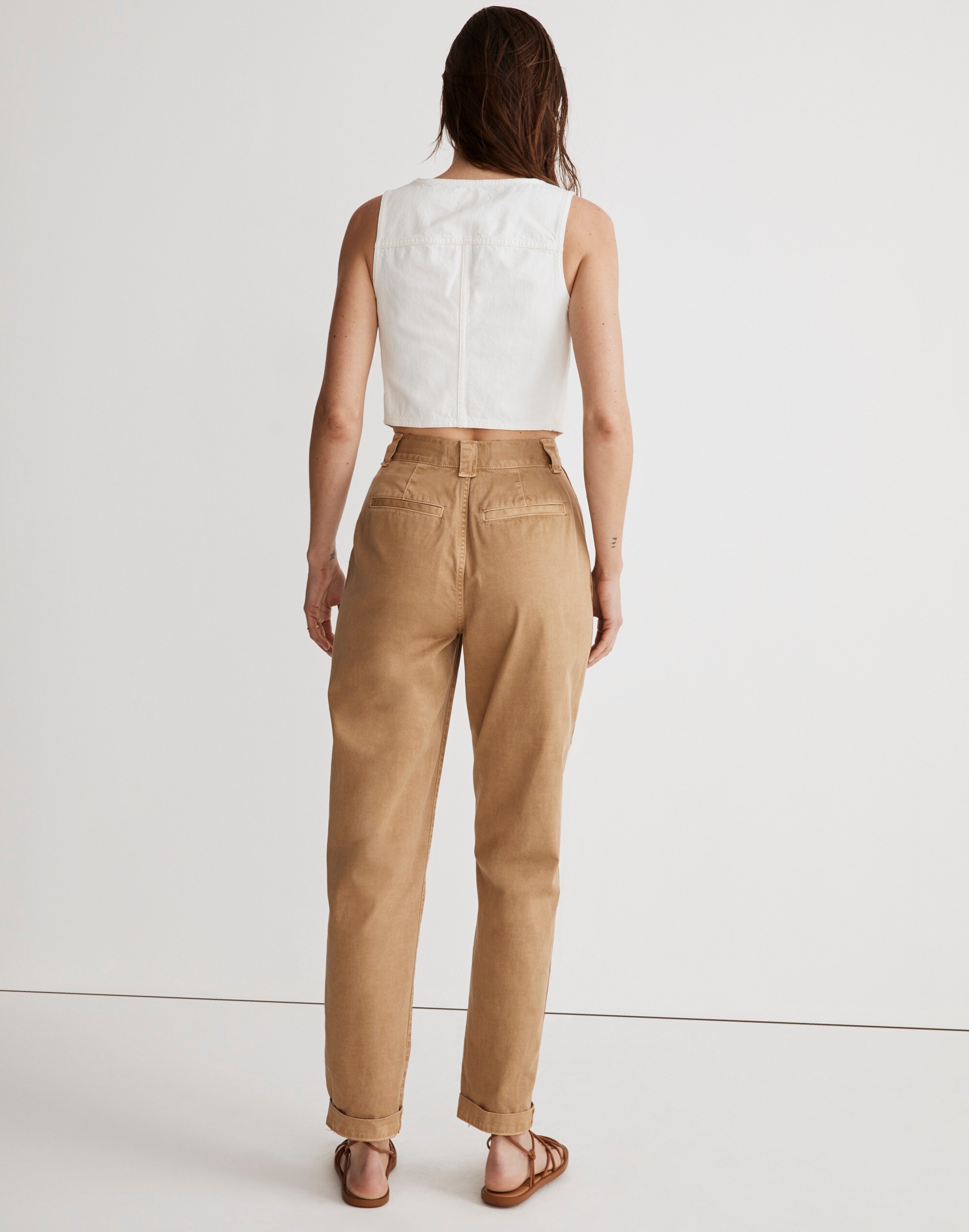 Garment-Dyed Tapered Chino Pants