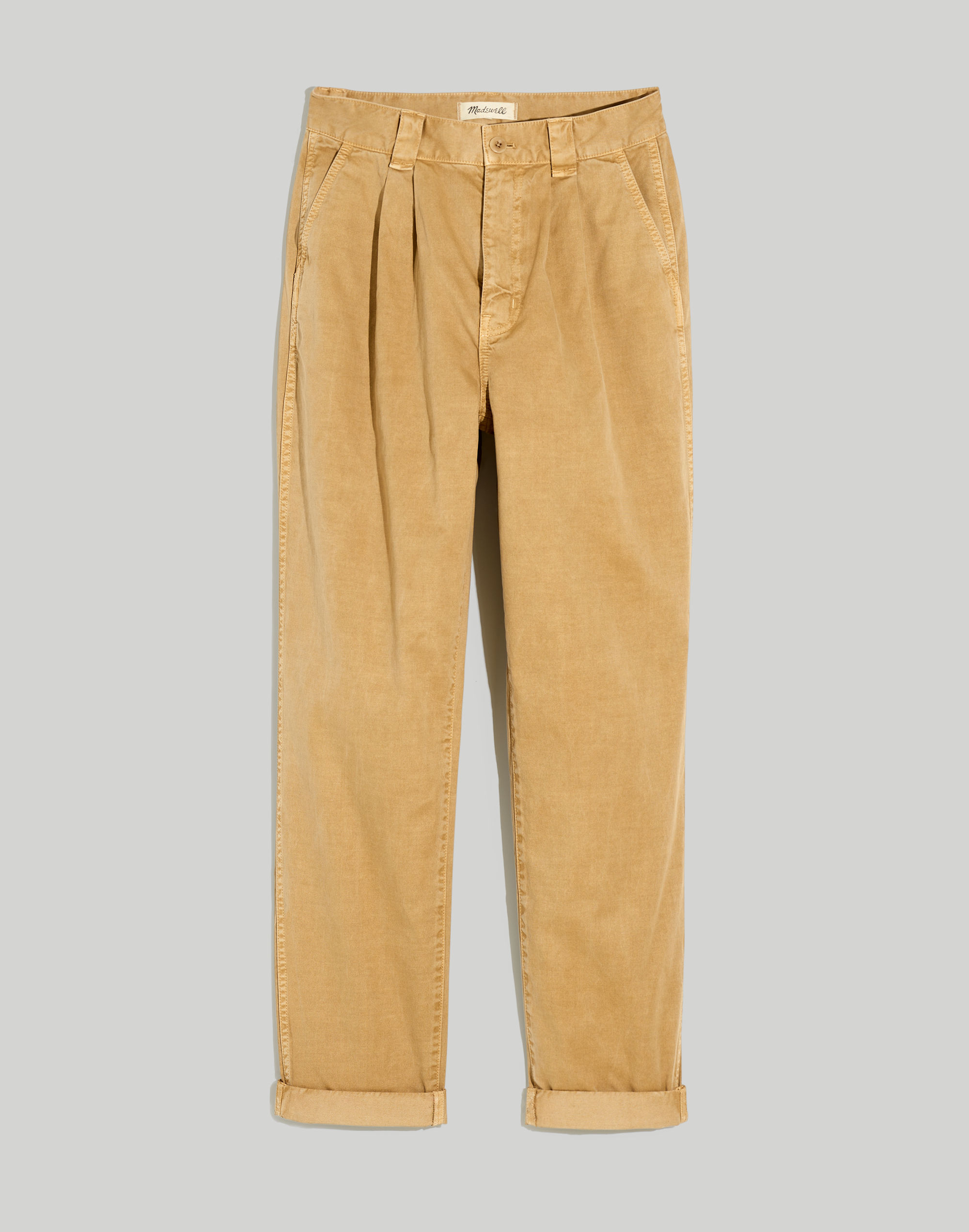 Garment-Dyed Tapered Chino Pants