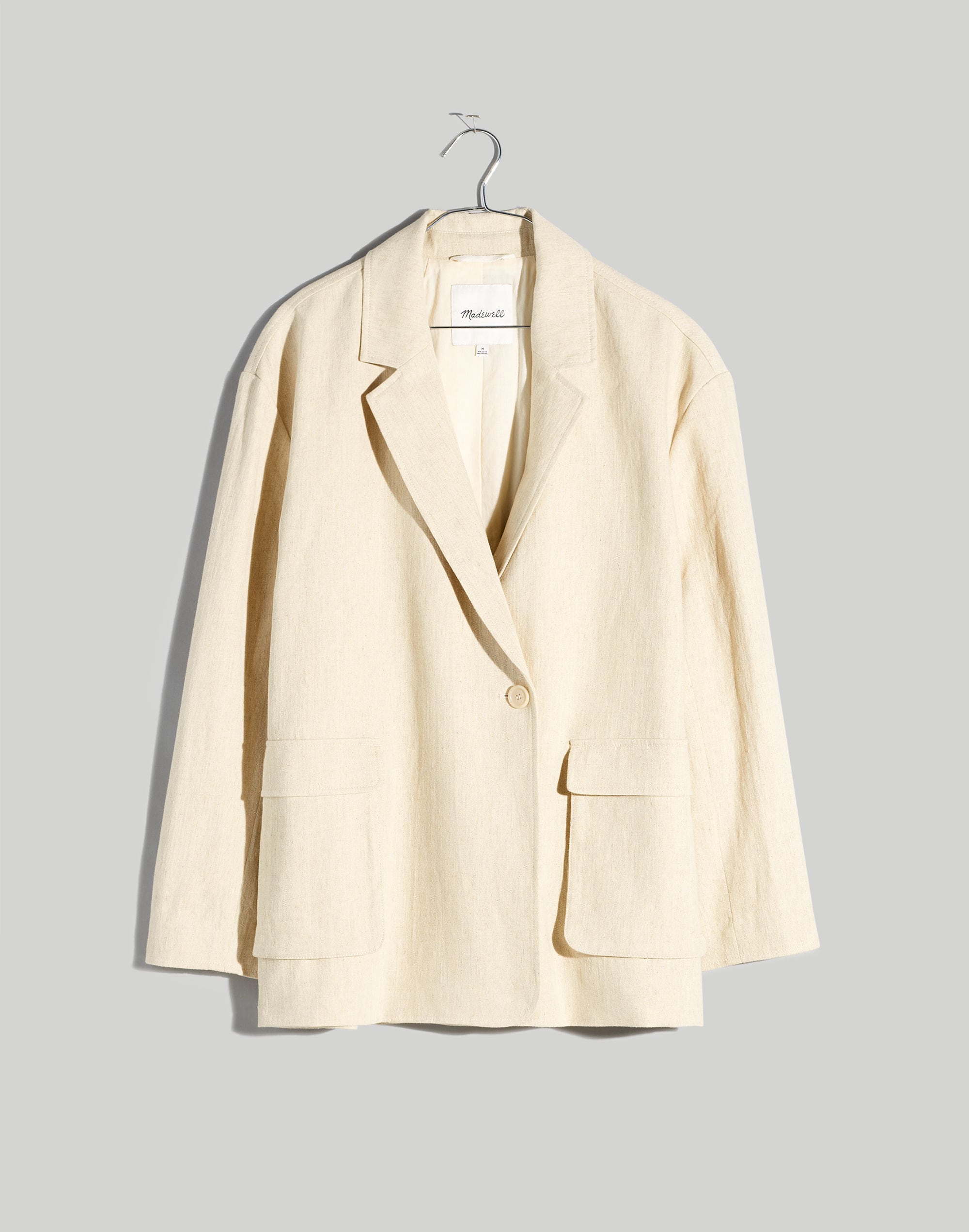 The Cargo Double-Breasted Blazer in Linen-Cotton