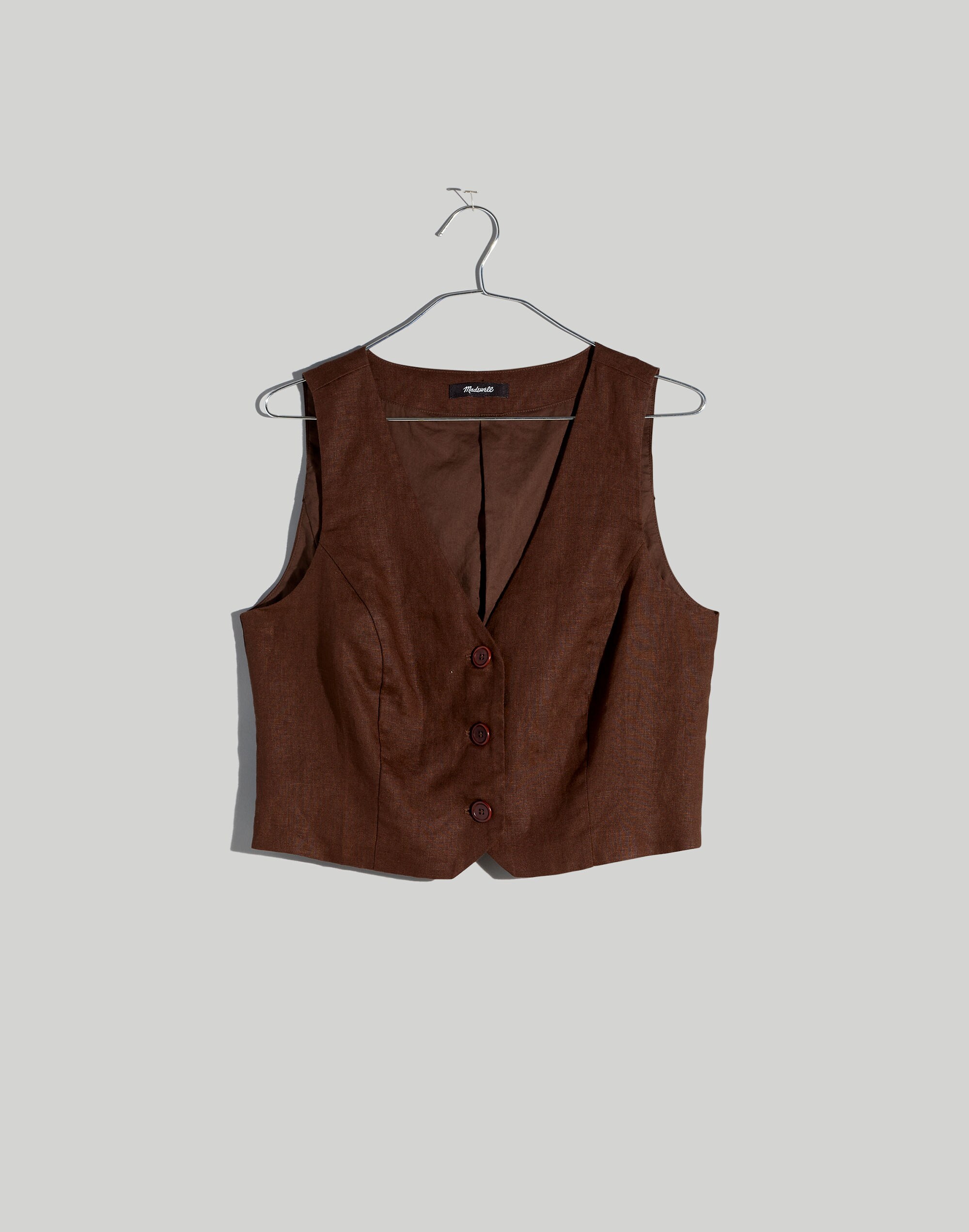 100% Linen Katrina Crop Vest Top