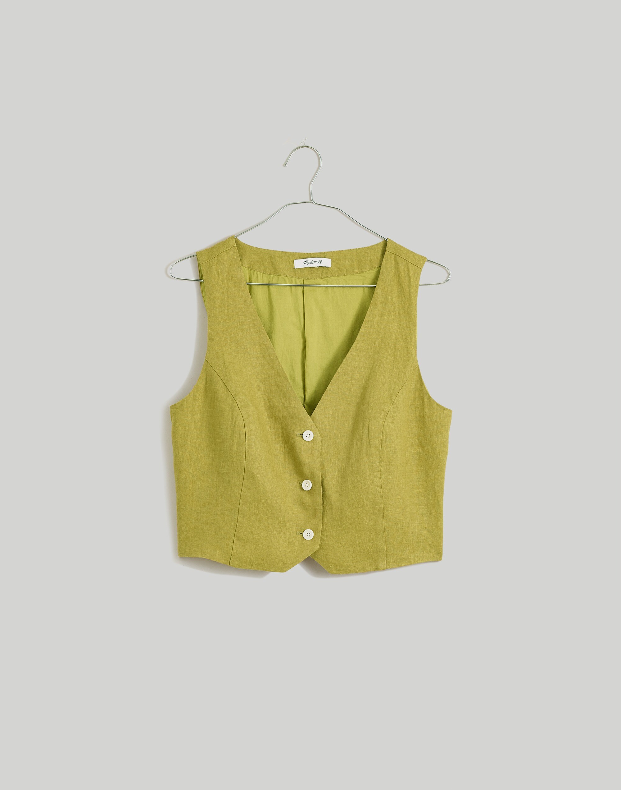 100% Linen Katrina Crop Vest Top