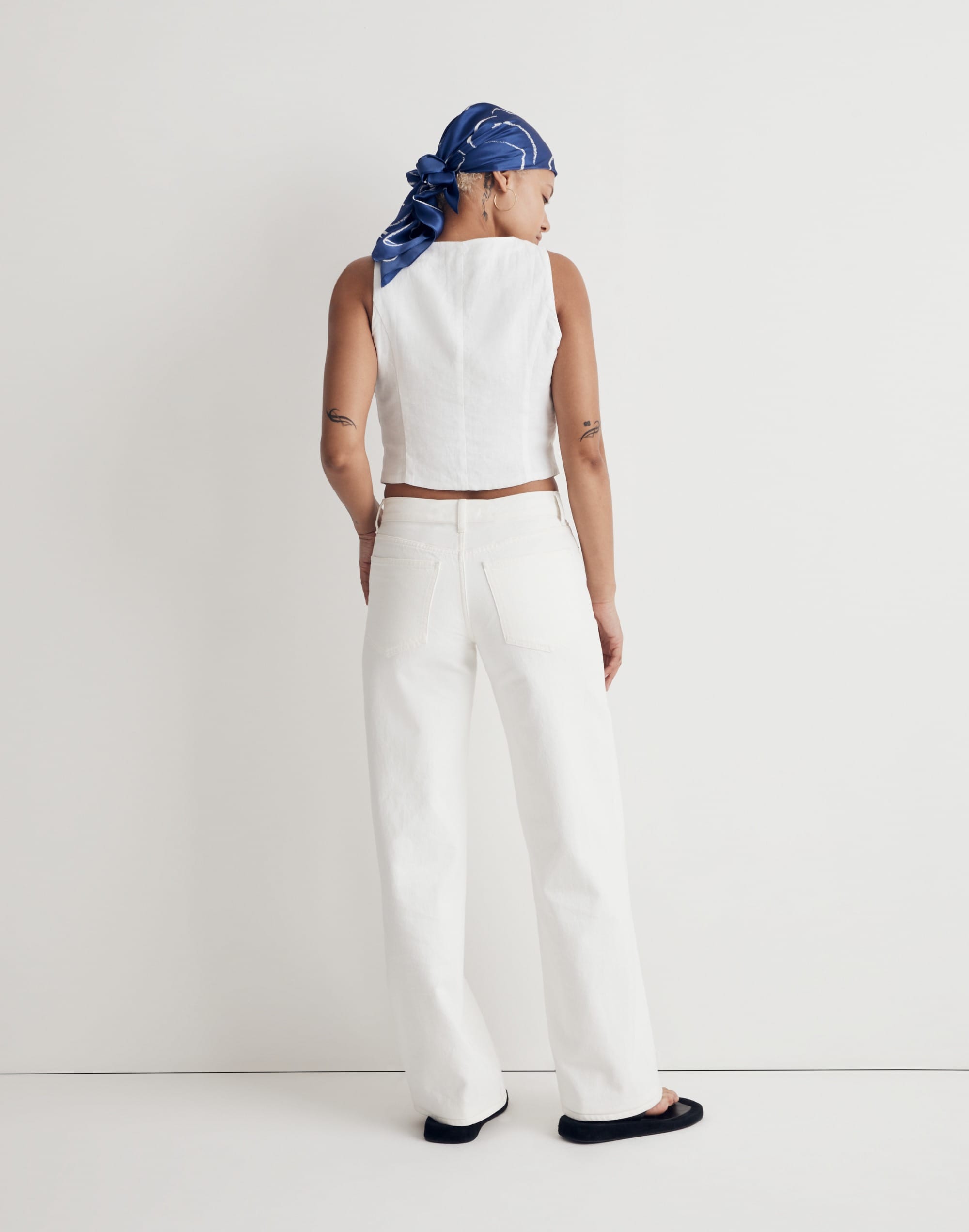 100% Linen Katrina Crop Vest Top