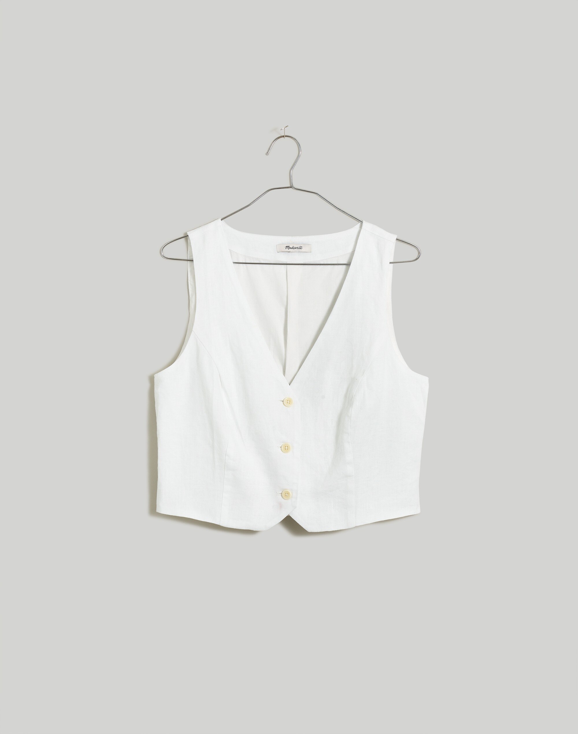100% Linen Katrina Crop Vest Top
