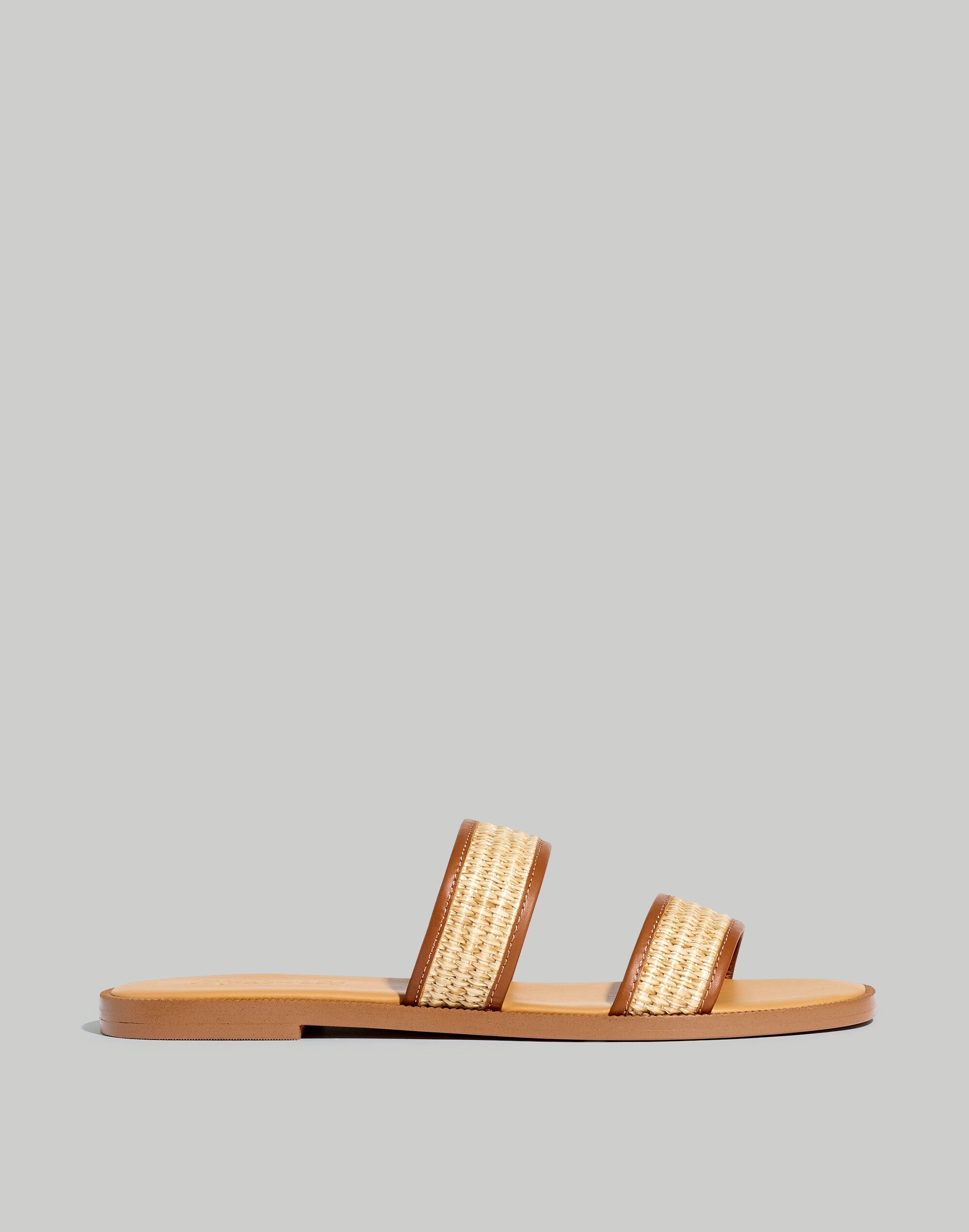 The Teagan Slide Sandal in Straw