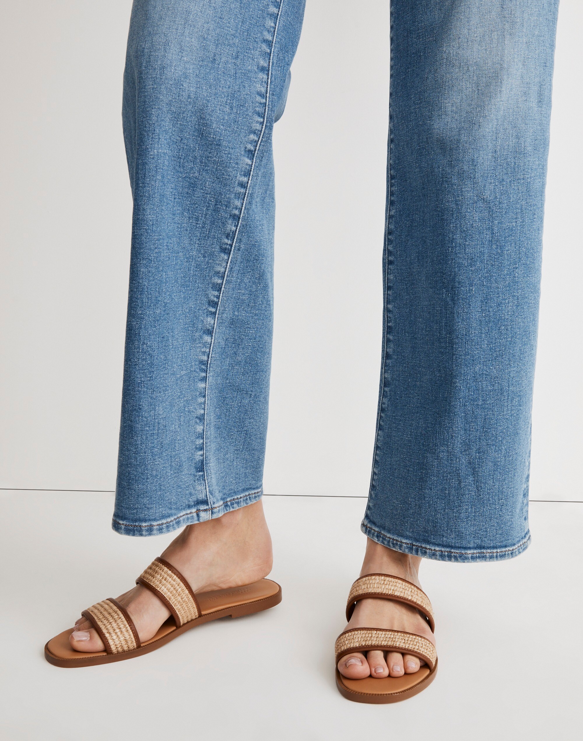 The Teagan Slide Sandal in Straw