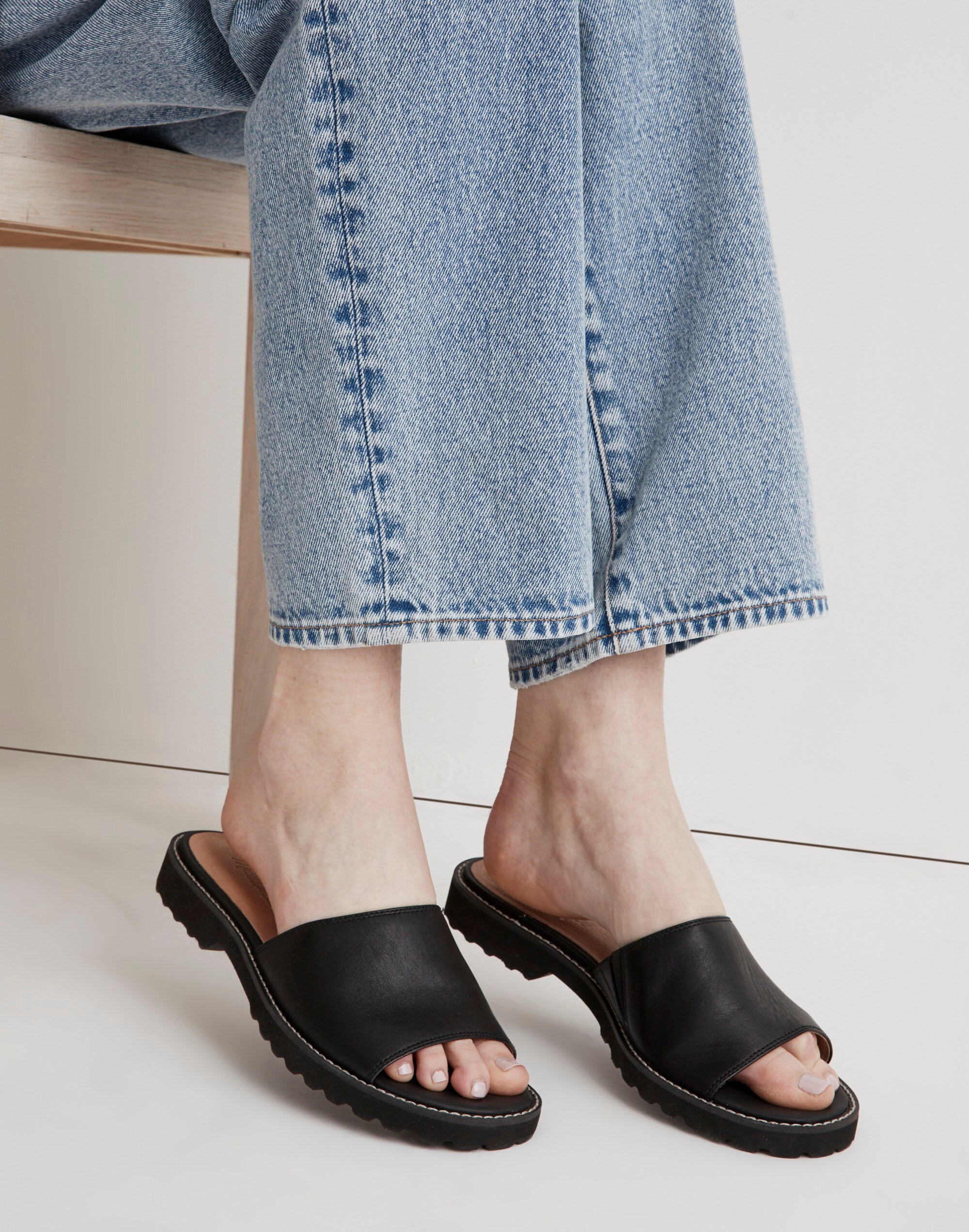 The Vaneeta Lug Slide Sandal