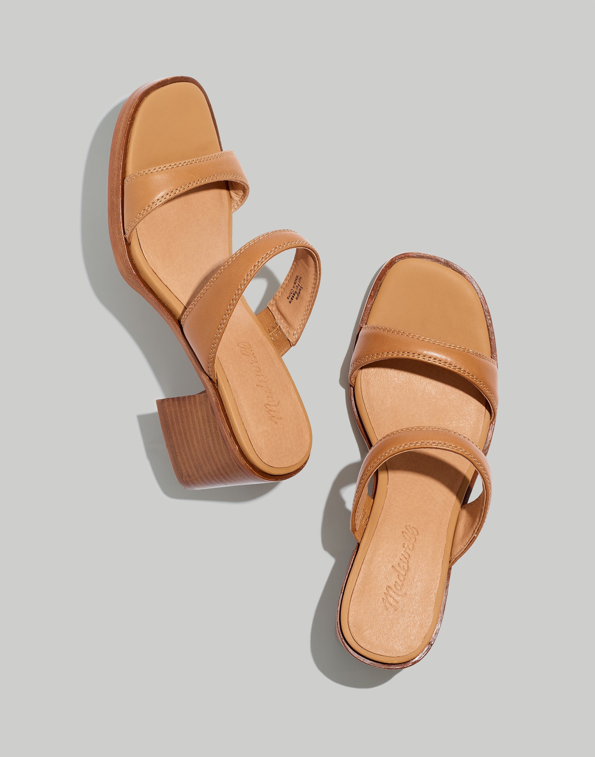 The Saige Double-Strap Sandal Leather