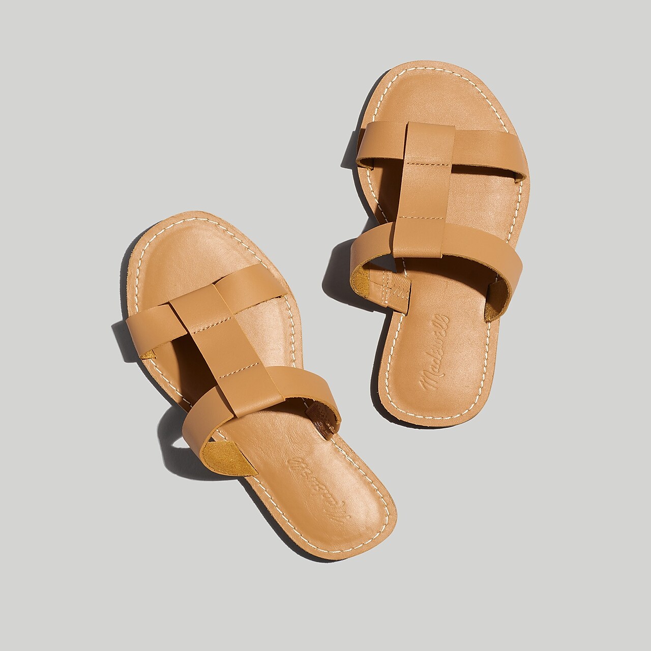 Mw The Boardwalk T-strap Slide Sandal In Desert Camel