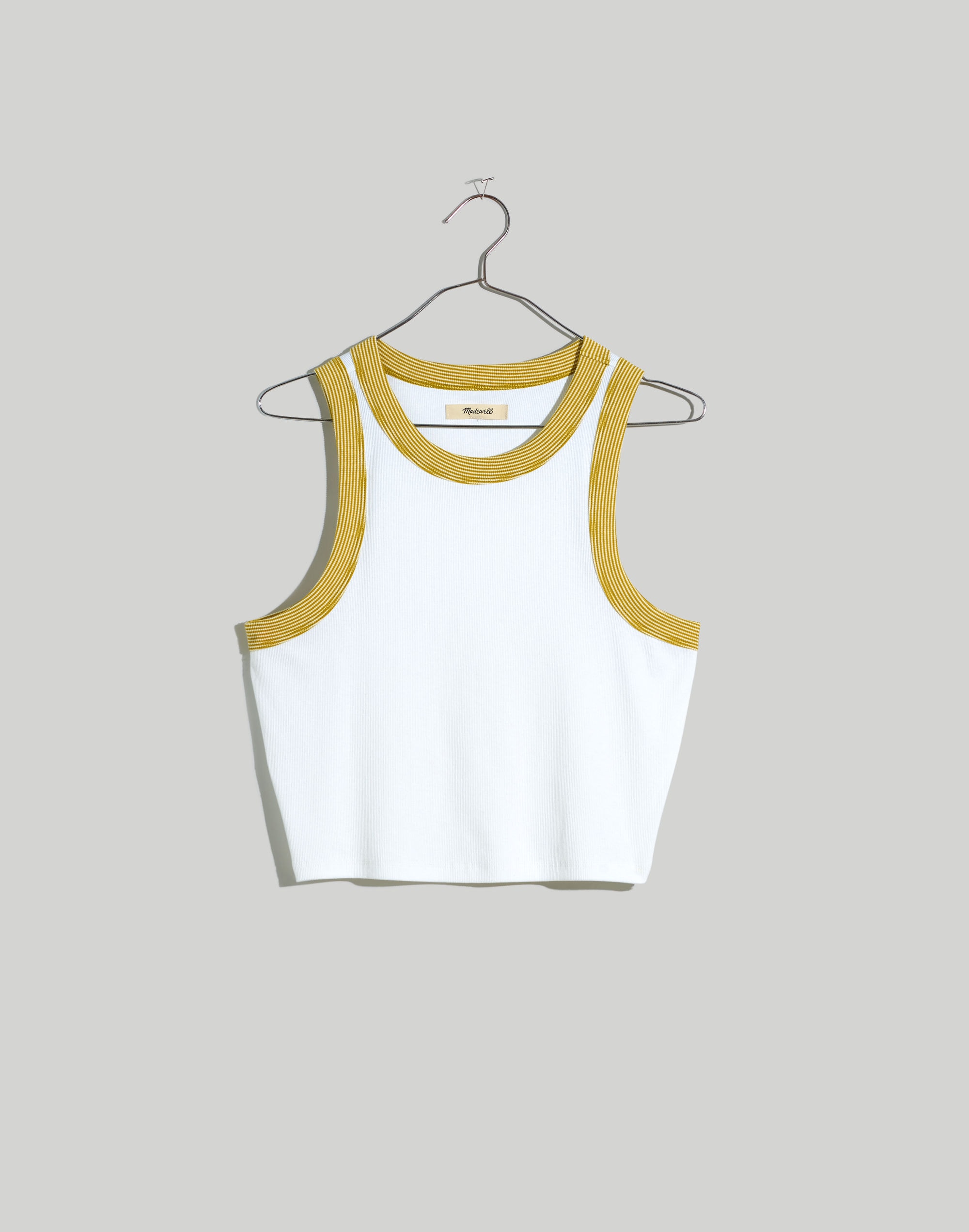 Supima&reg; Rib Cutaway Crop Tank