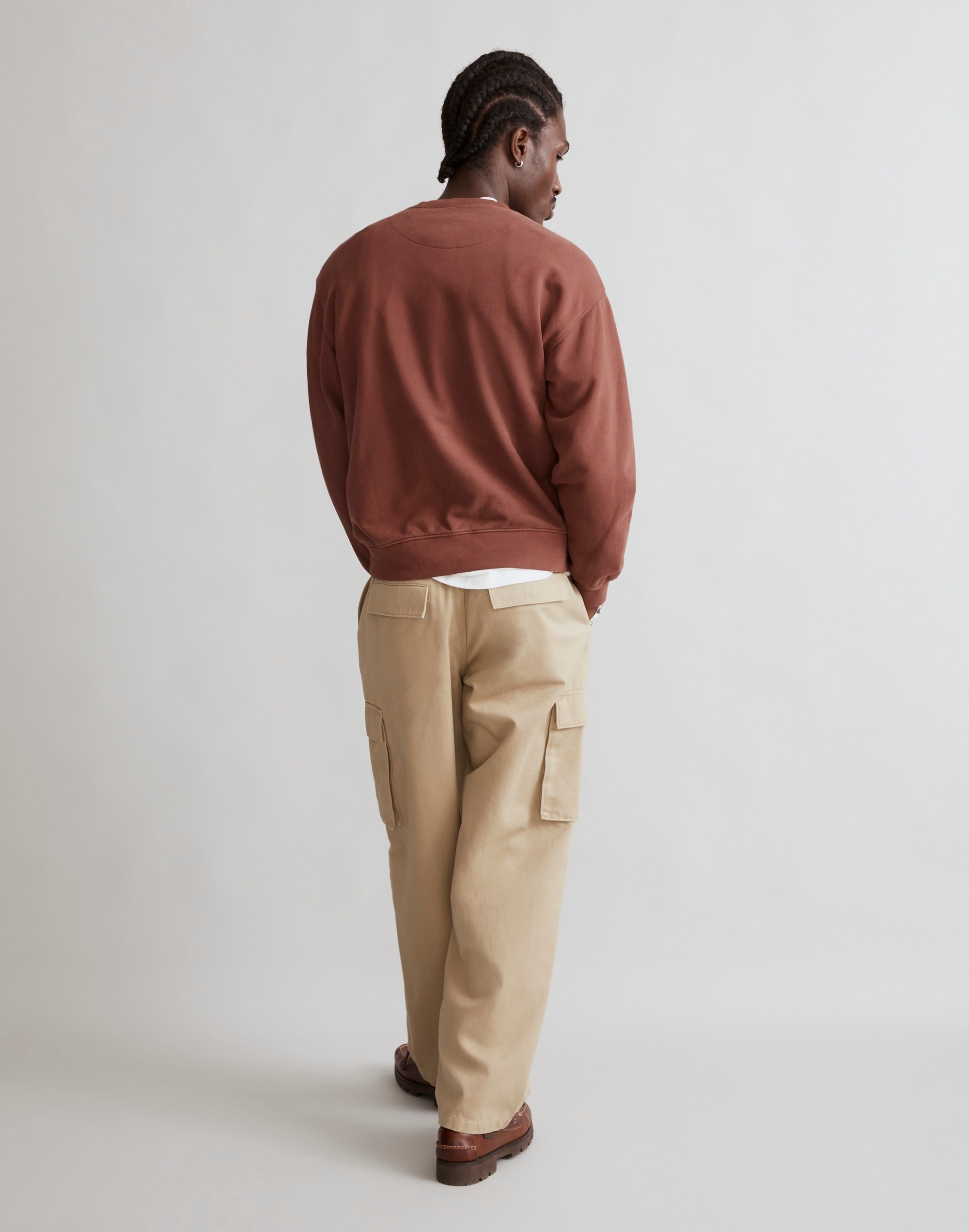 The McCarren Midweight Crewneck Sweatshirt in soft mahogany image 3