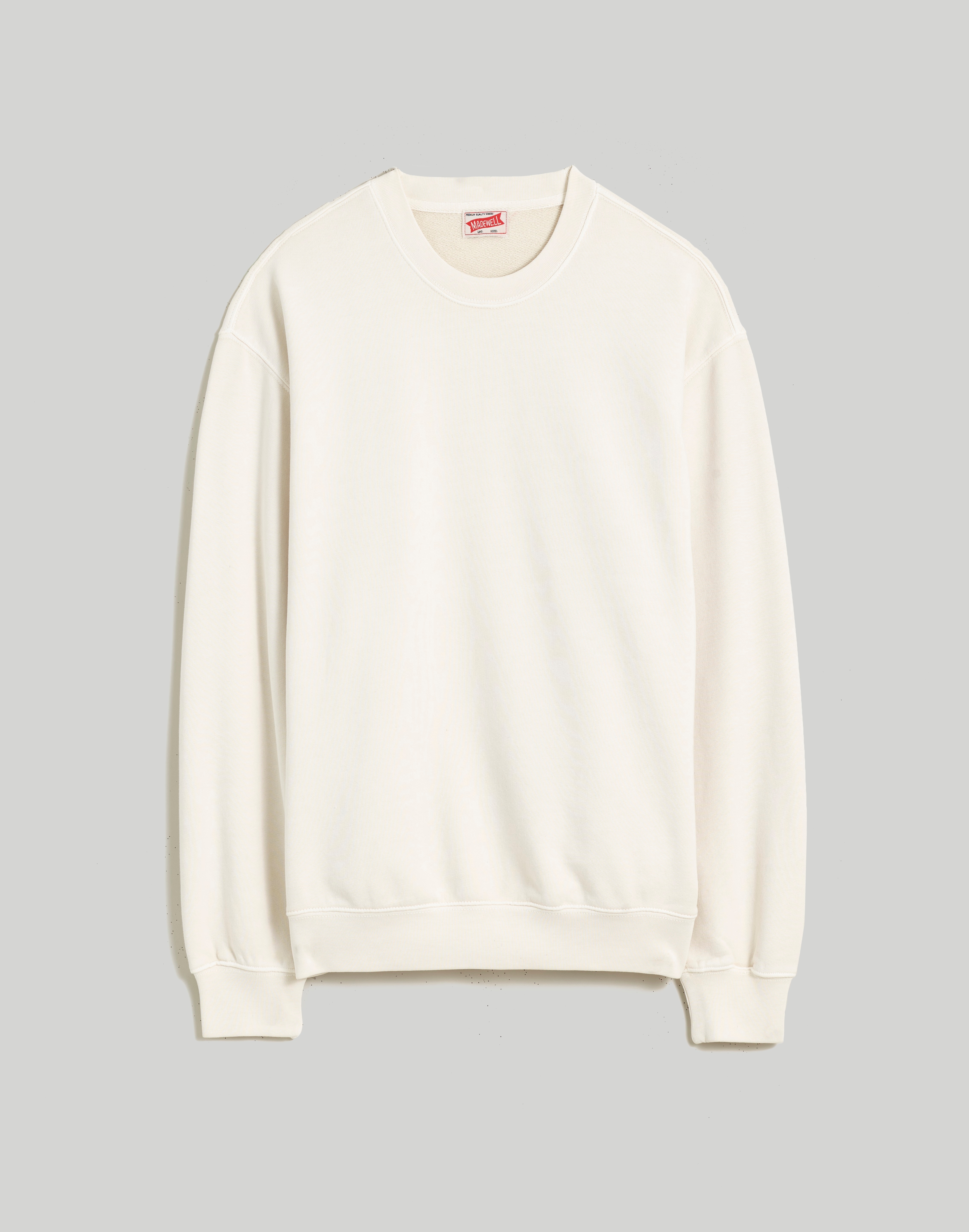 Mw Brushed Terry Crewneck Sweatshirt In Parchment