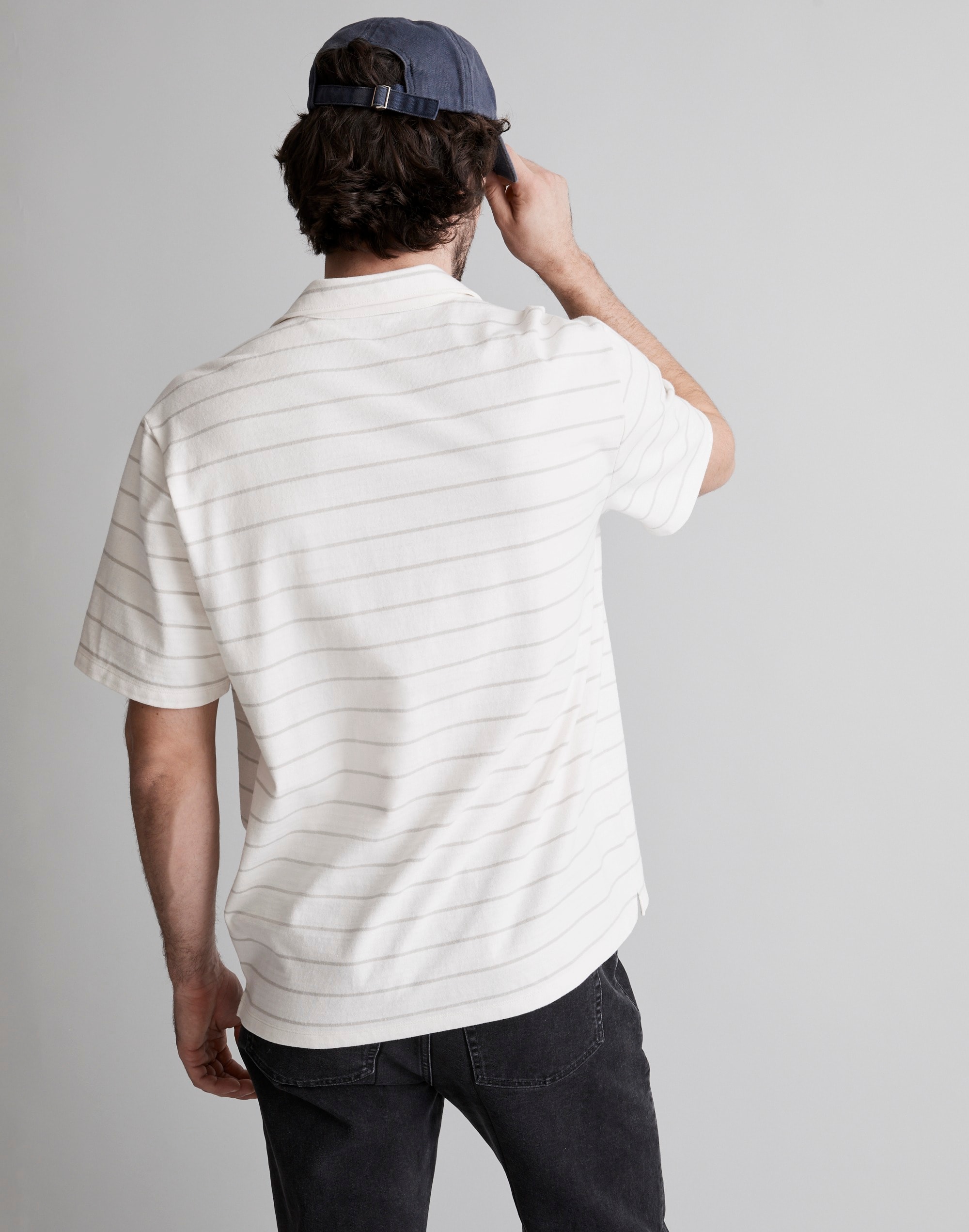 Knit Easy Short-Sleeve Shirt in Stripe