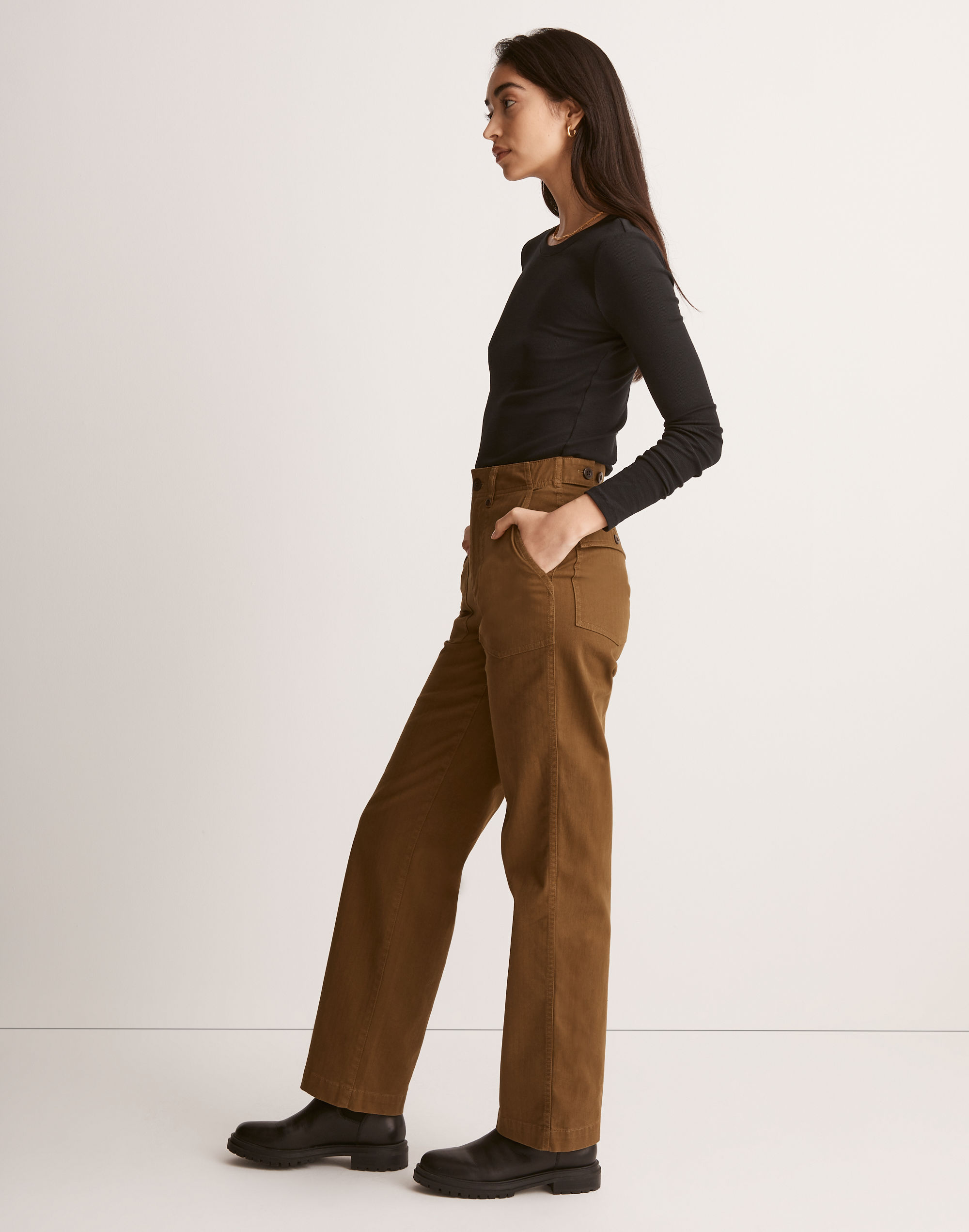 The Petite Perfect Vintage Wide-Leg Pant: Utility Edition | Madewell