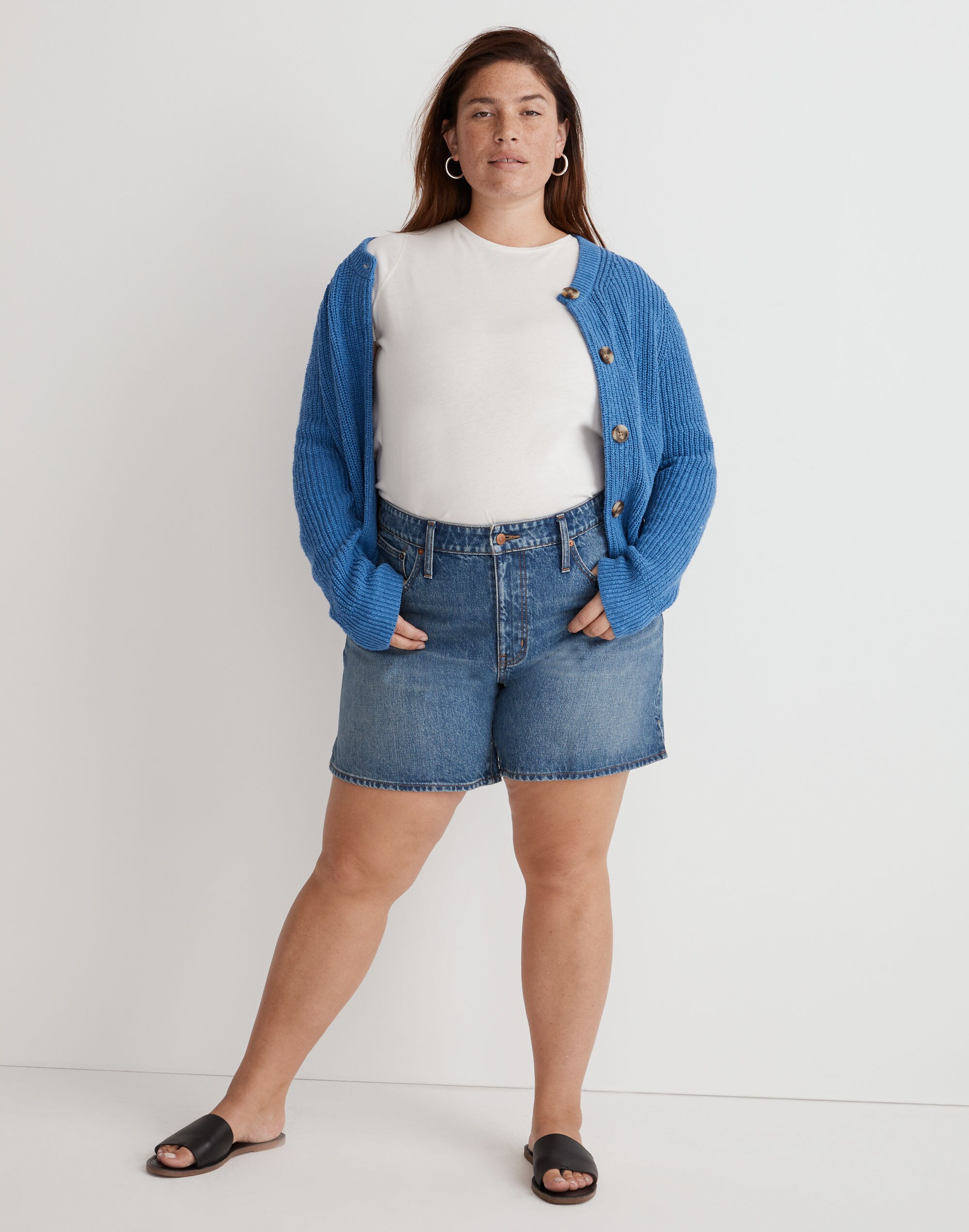 Plus Textural-Knit Cardigan Sweater