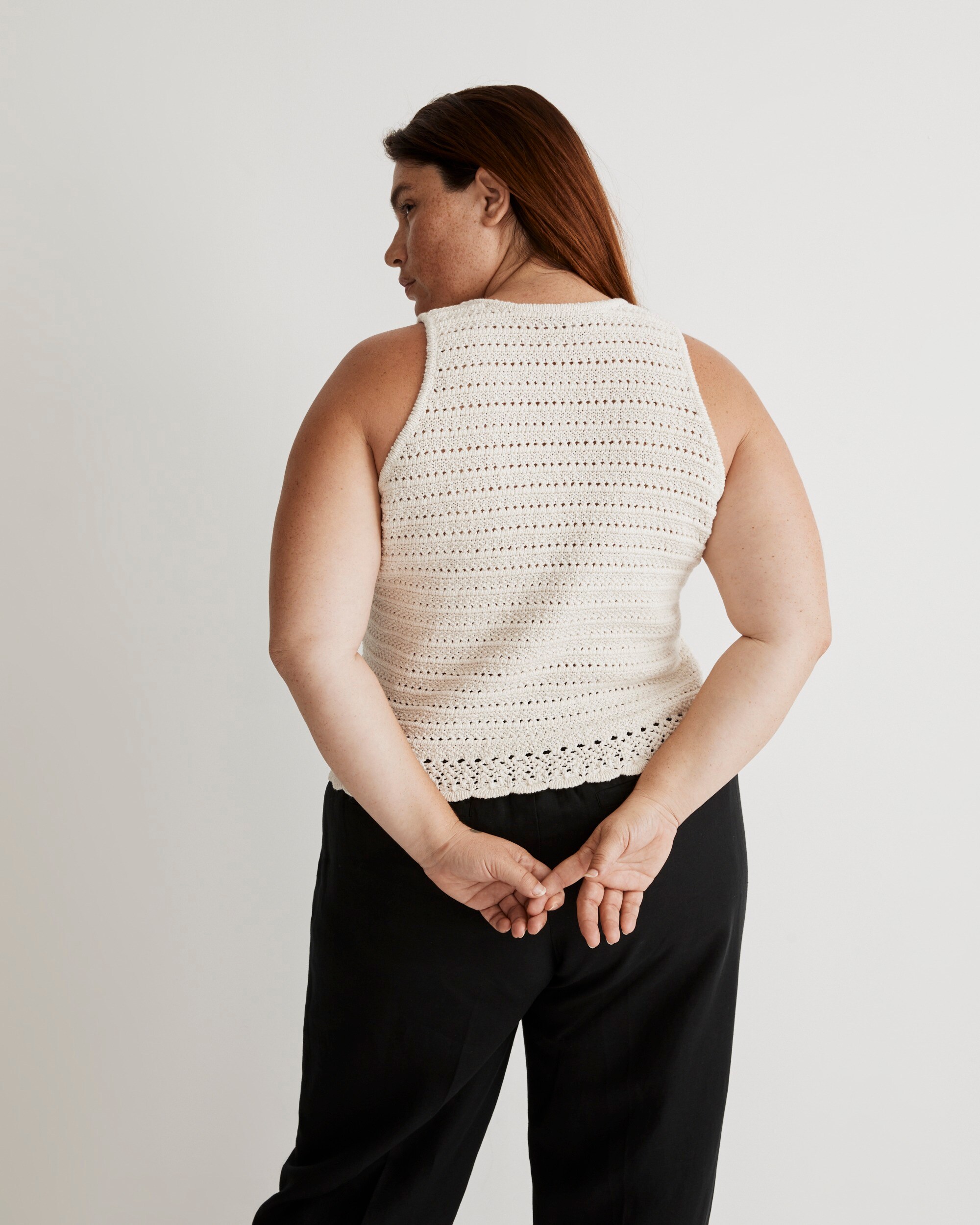 Plus Kellen Crocheted Sweater Tank