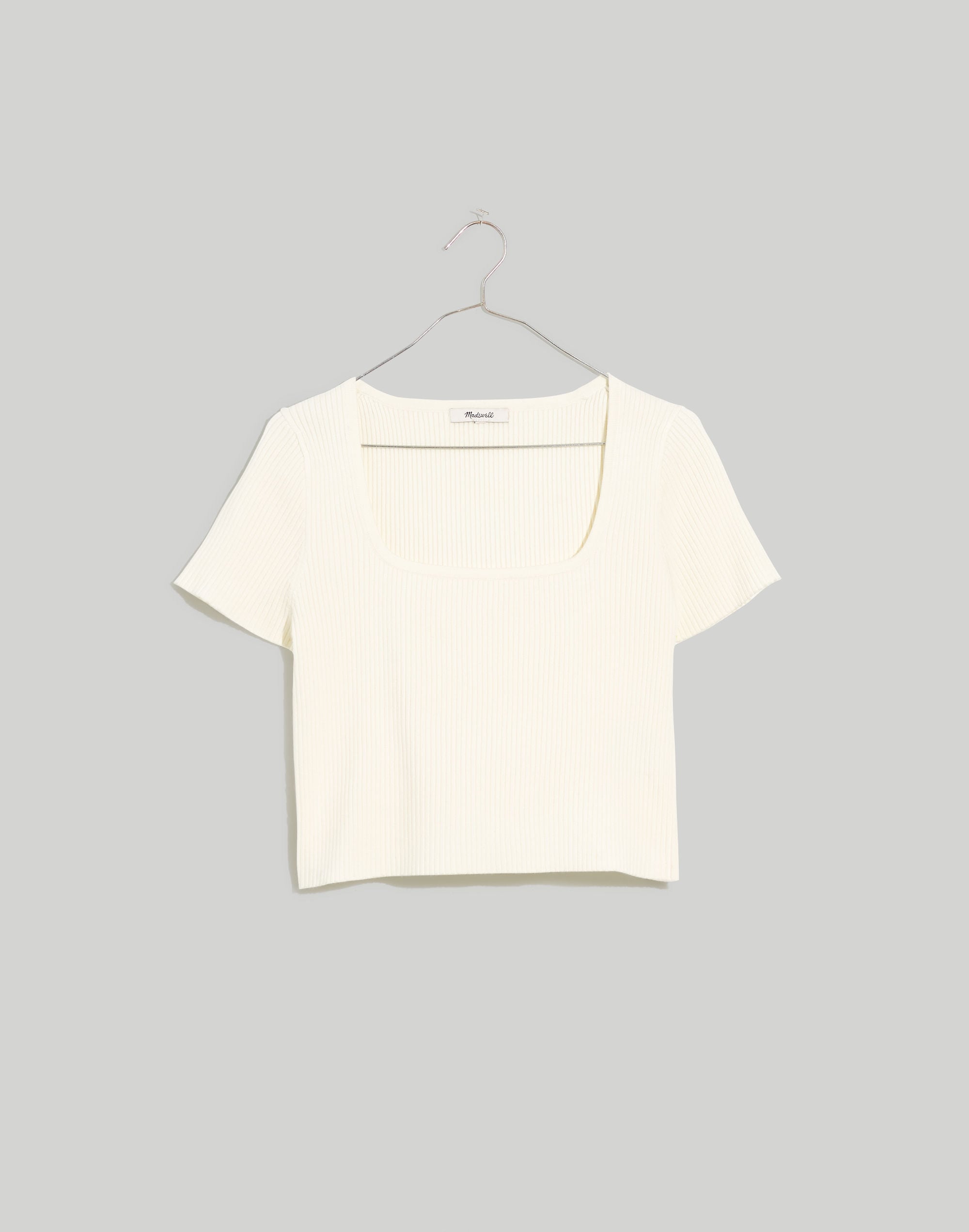 Square-Neck Crop Sweater Tee