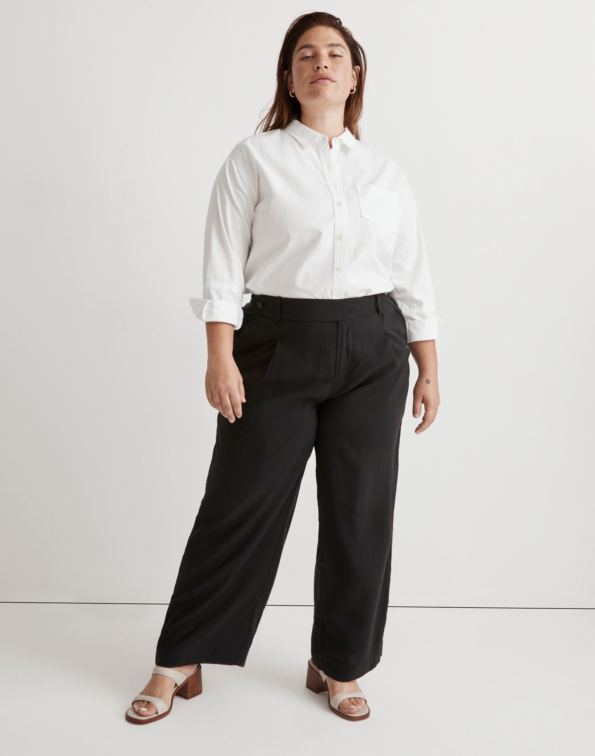 the plus harlow wide-leg ankle pant in softdrape
