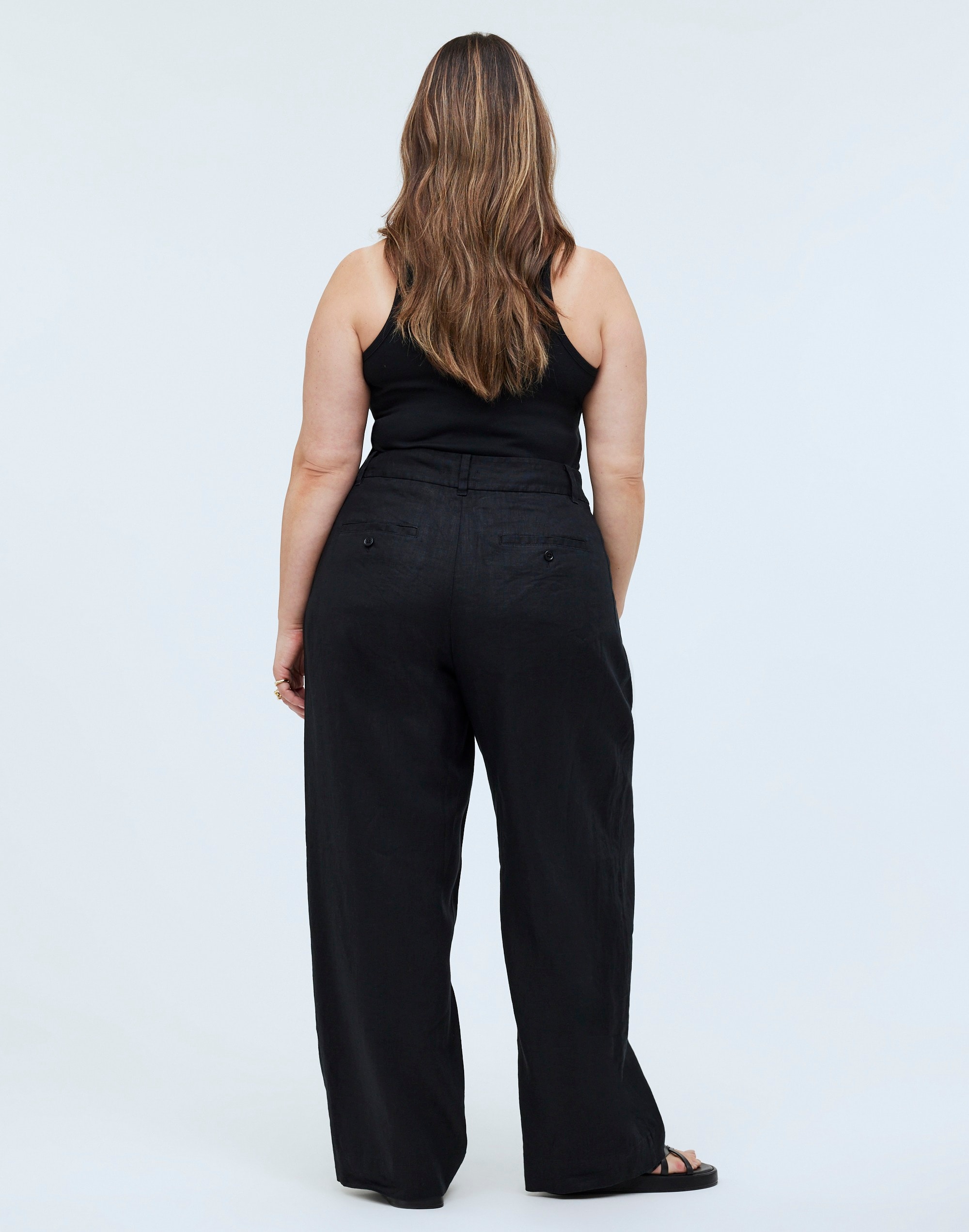 The Plus Harlow Wide-Leg Pant in 100% Linen