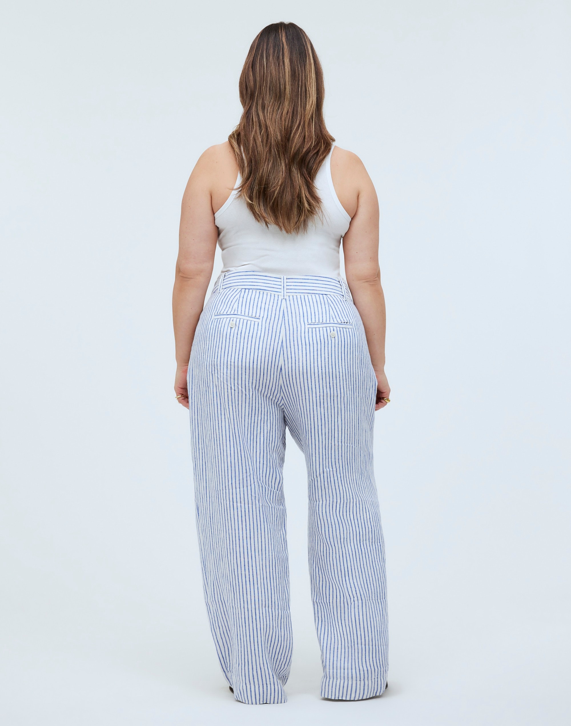 The Plus Harlow Wide-Leg Pant in 100% Linen