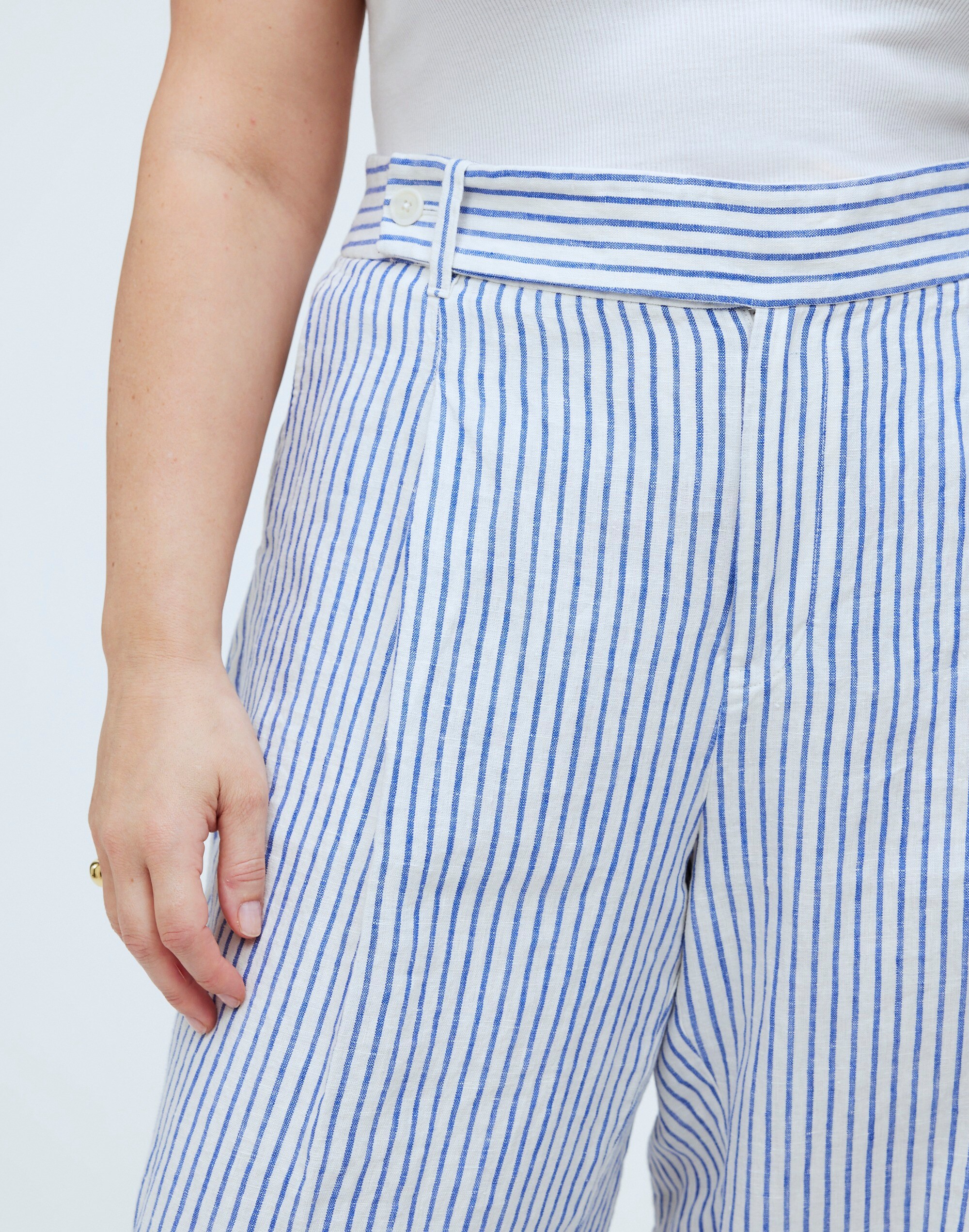 The Plus Harlow Wide-Leg Pant in 100% Linen