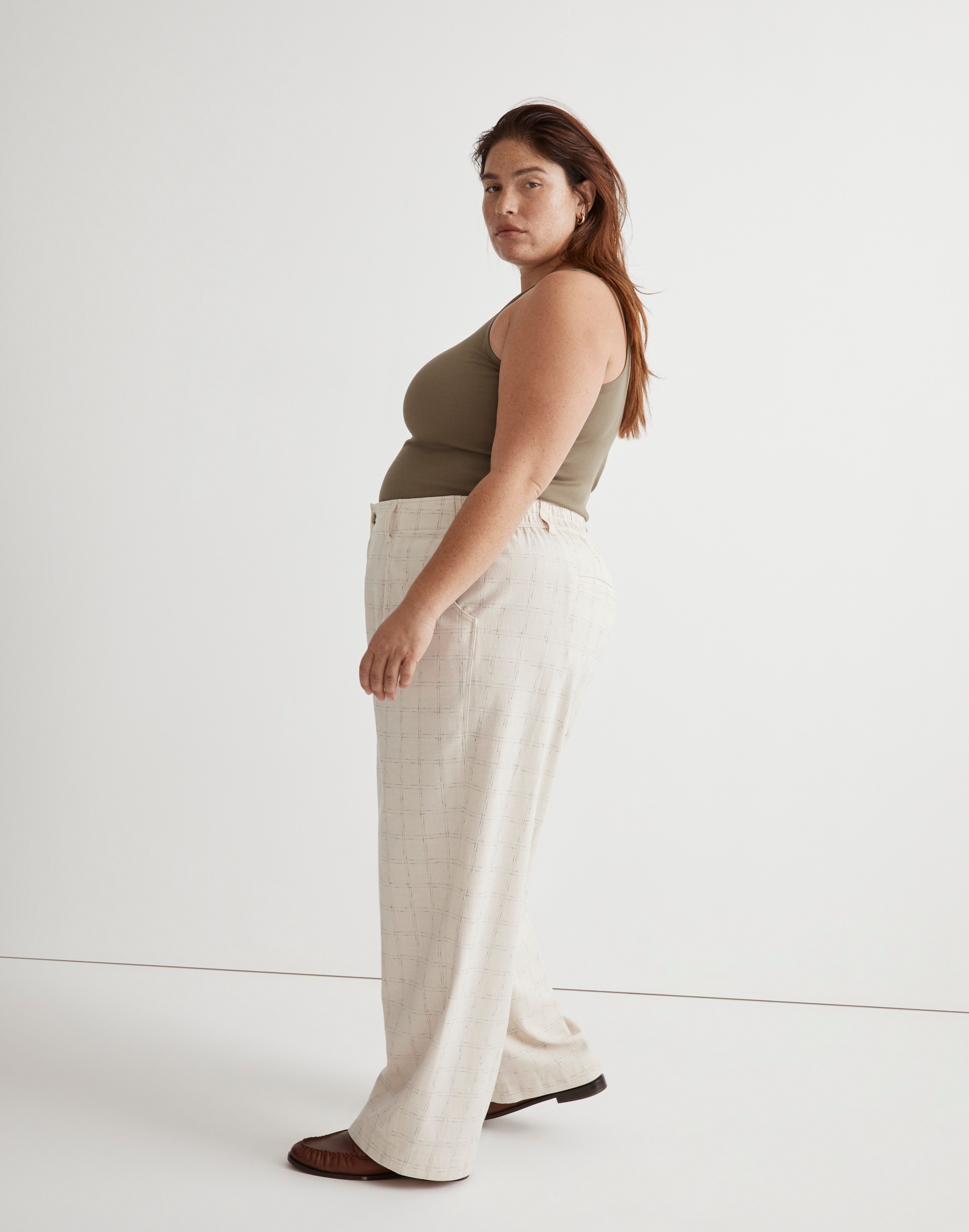 The Plus Neale Straight-Leg Pant in Ghent Plaid