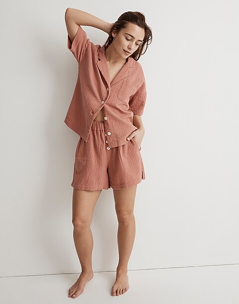 madewell.com | Lightestspun Oversized Short Pajama Set