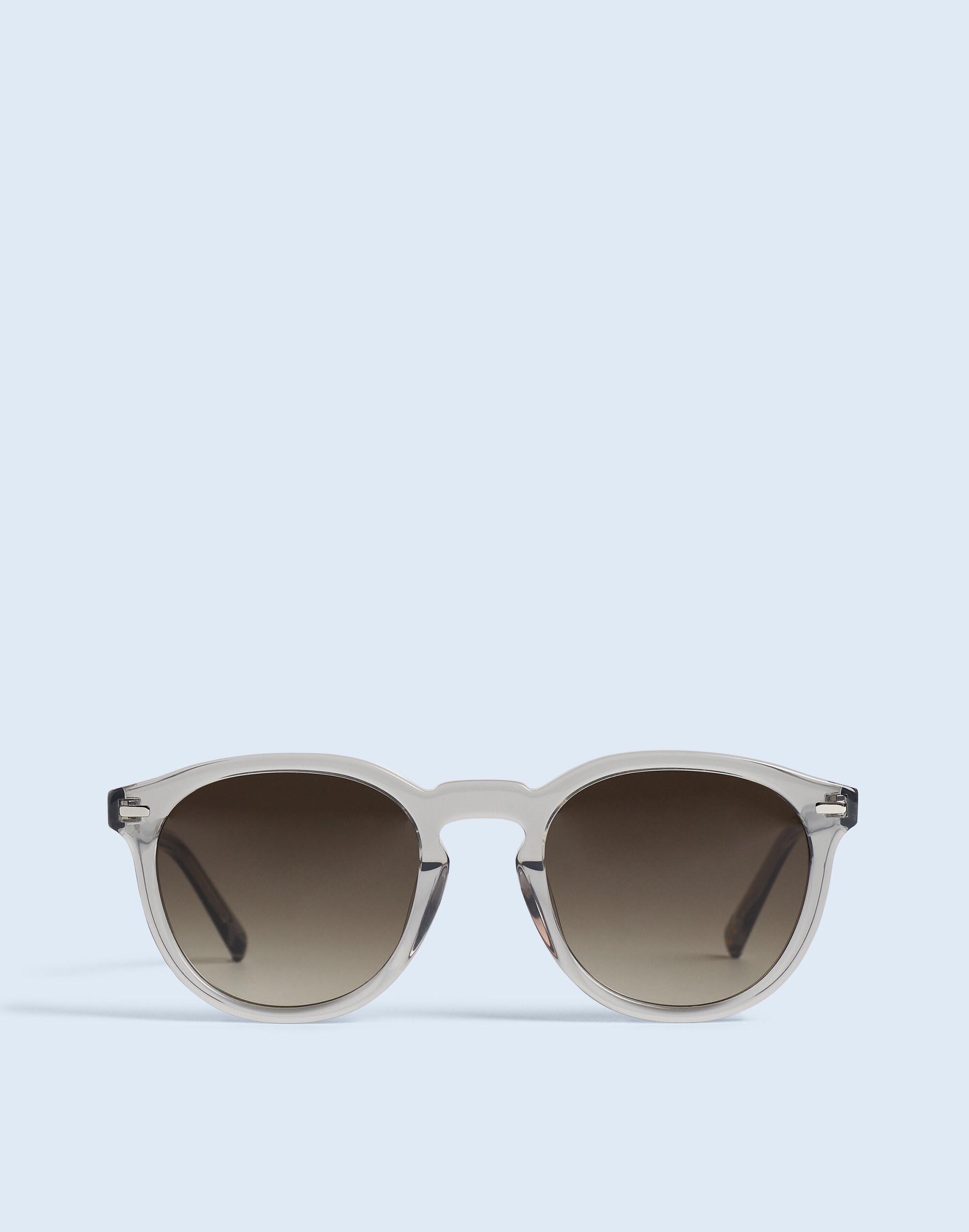 Mw Round Acetate Sunglasses In Brown