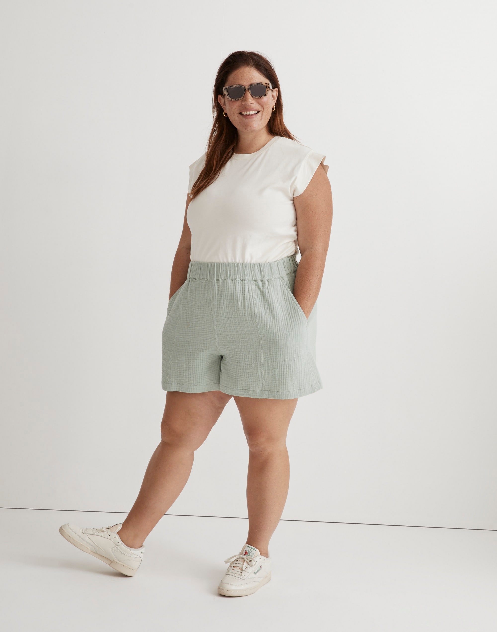 Plus Easy Pull-On Shorts in Lightspun