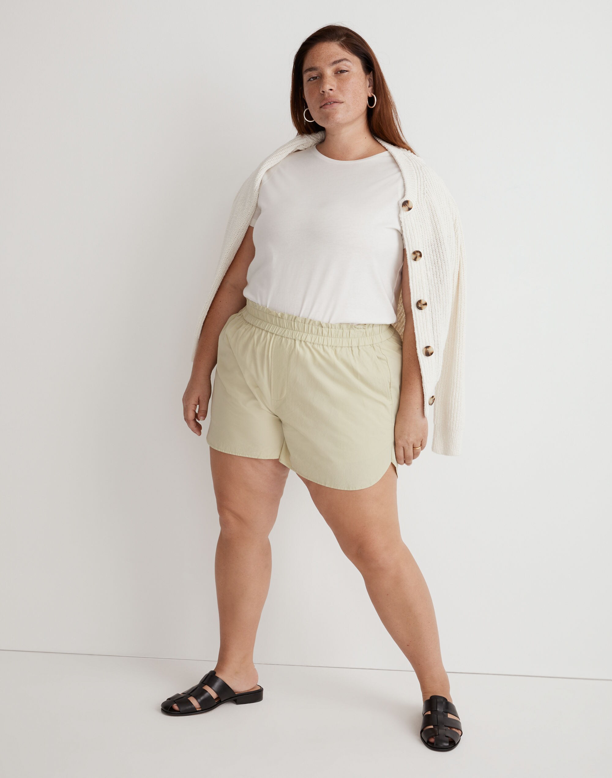Plus Pull-On Shorts in Signature Poplin