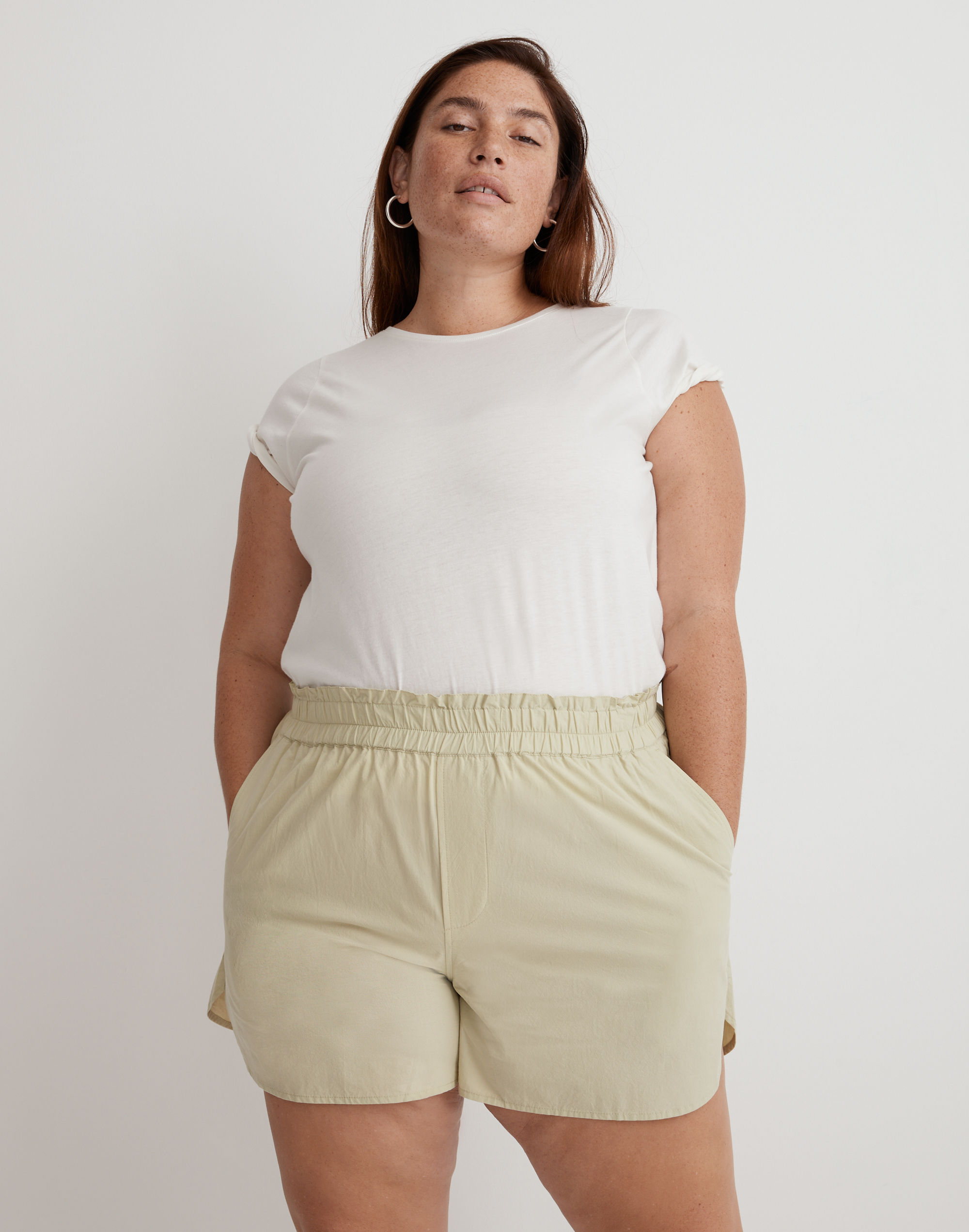 Plus Pull-On Shorts in Signature Poplin