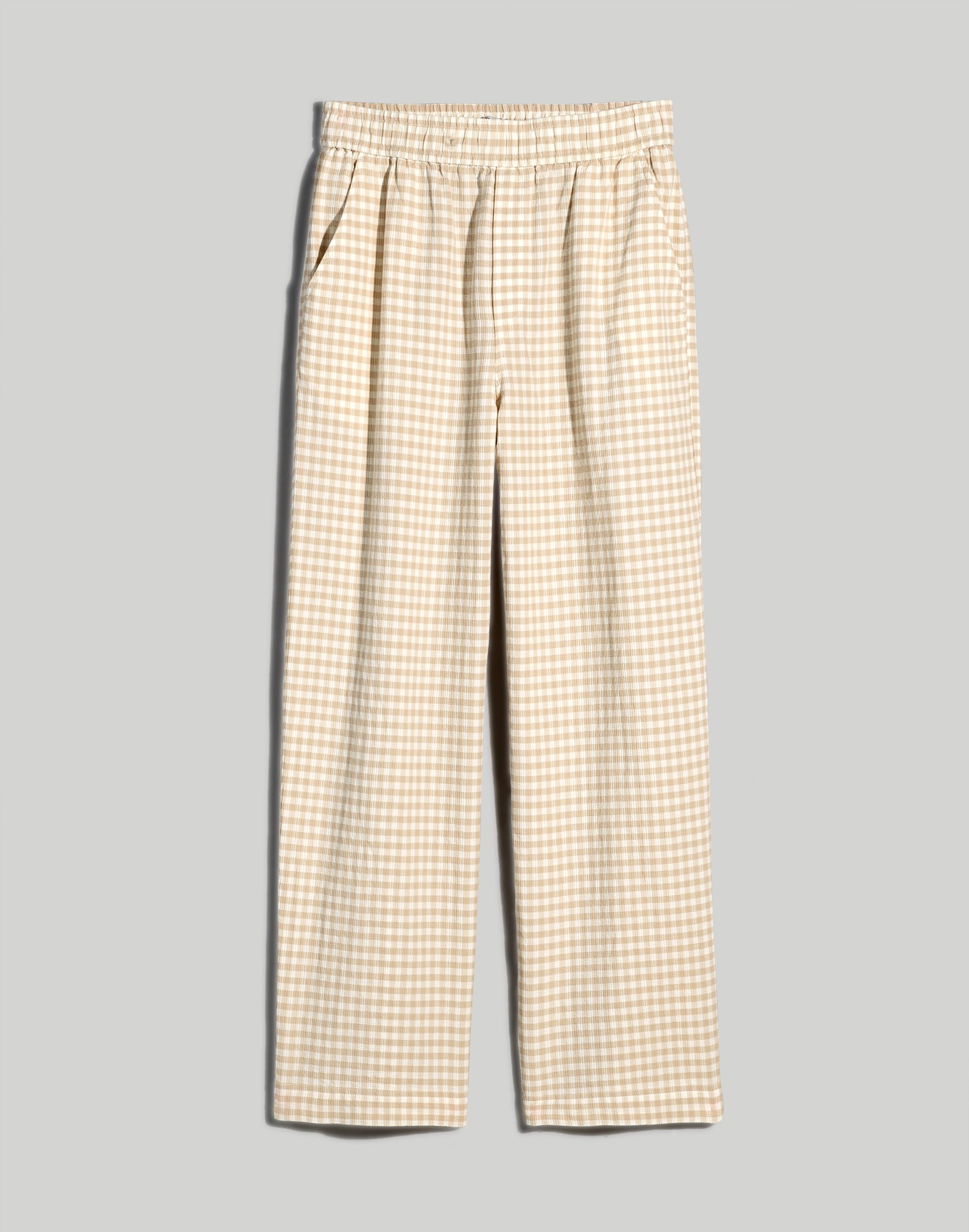 The Untailored Wide-Leg Pant in Gingham Lightspun