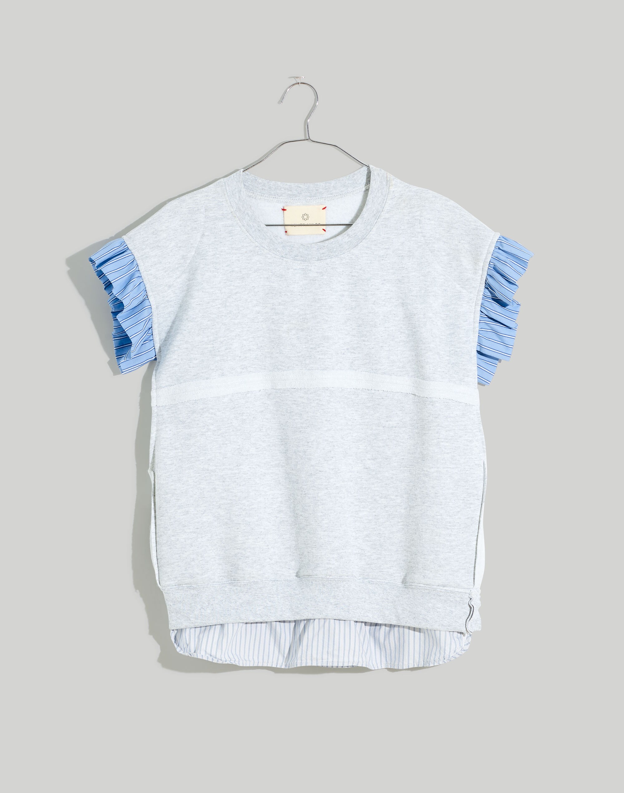 Madewell x Rentrayage Upcycled Woven-Mix Sweatshirt