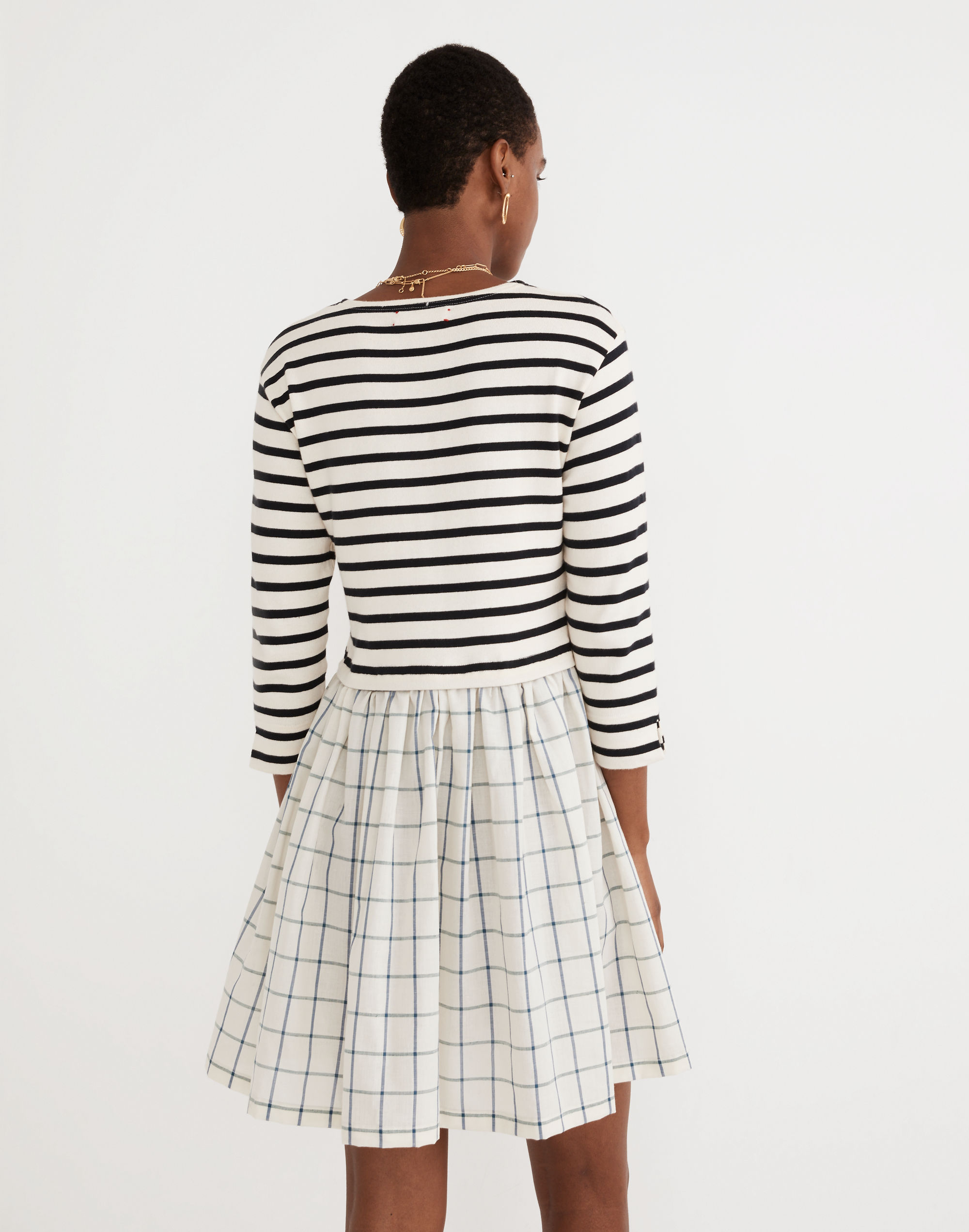 Madewell x Rentrayage Upcycled Print-Mix Midi Dress