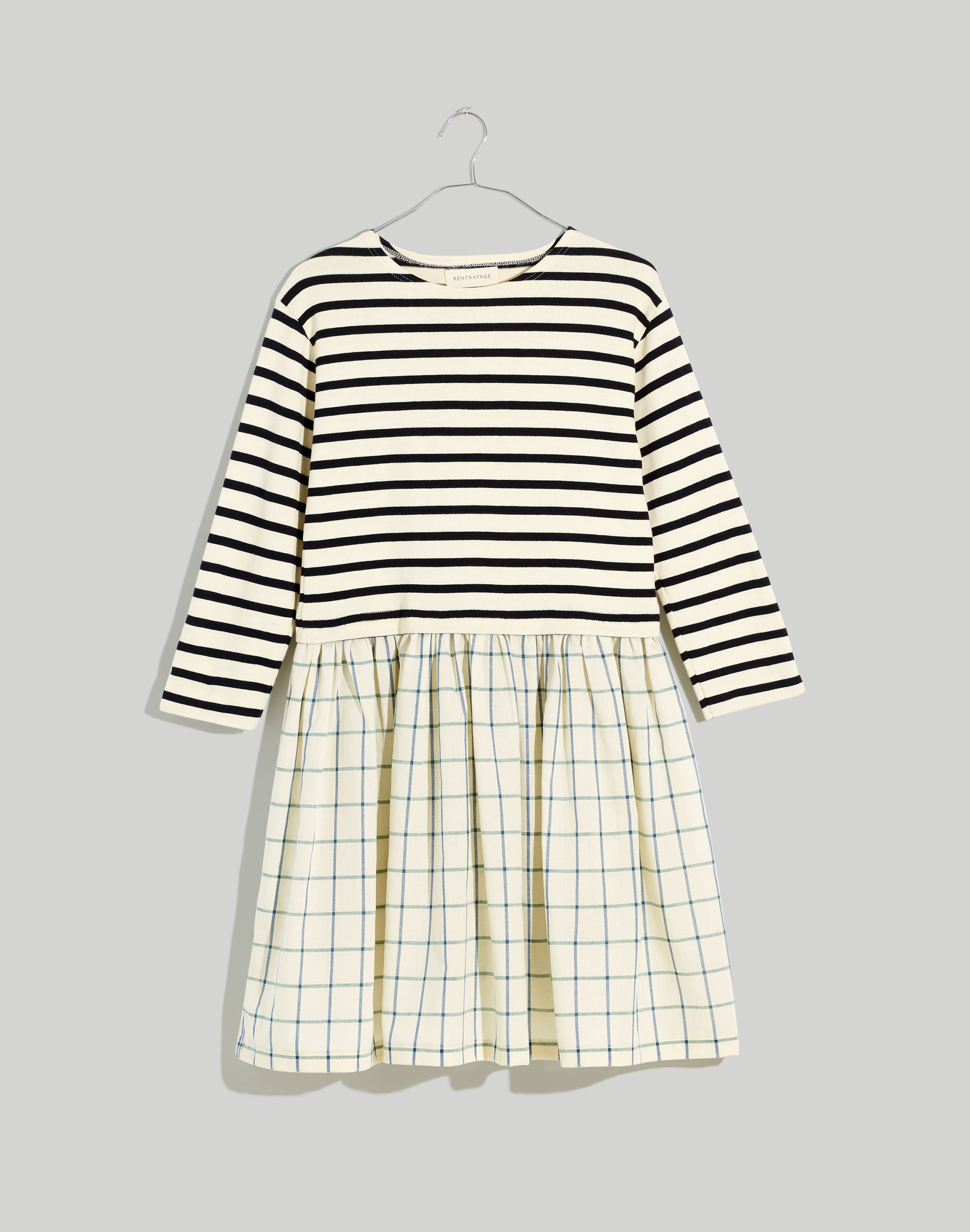 Madewell x Rentrayage Upcycled Print-Mix Midi Dress