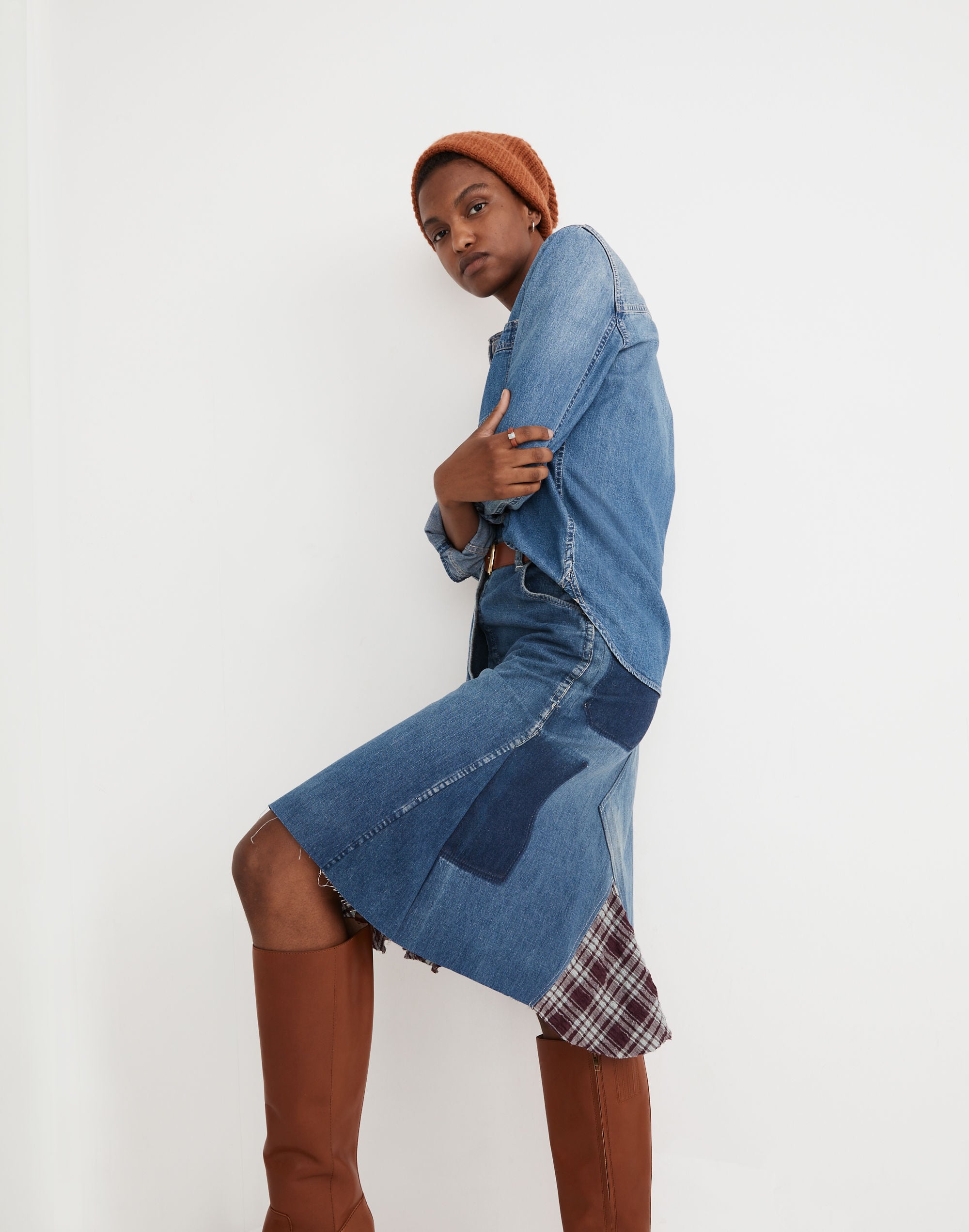 Madewell x Rentrayage Upcycled Denim Skirt