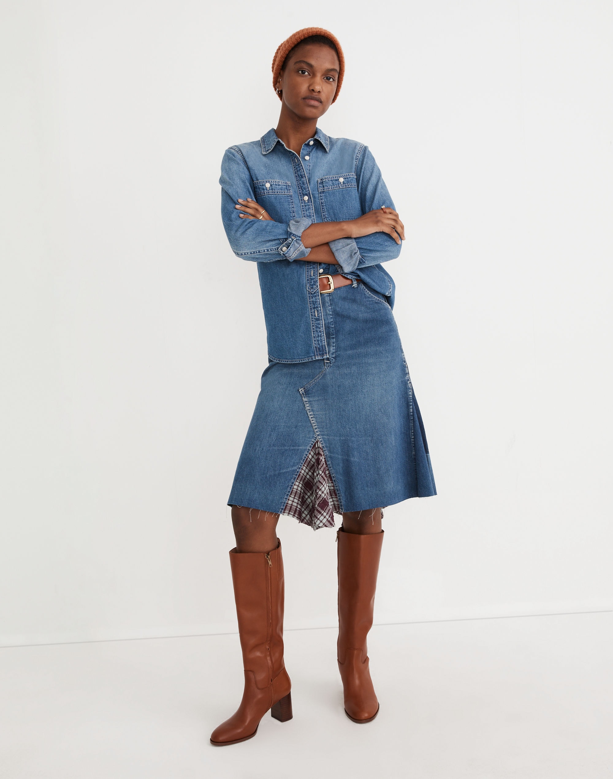 Madewell x Rentrayage Upcycled Denim Skirt