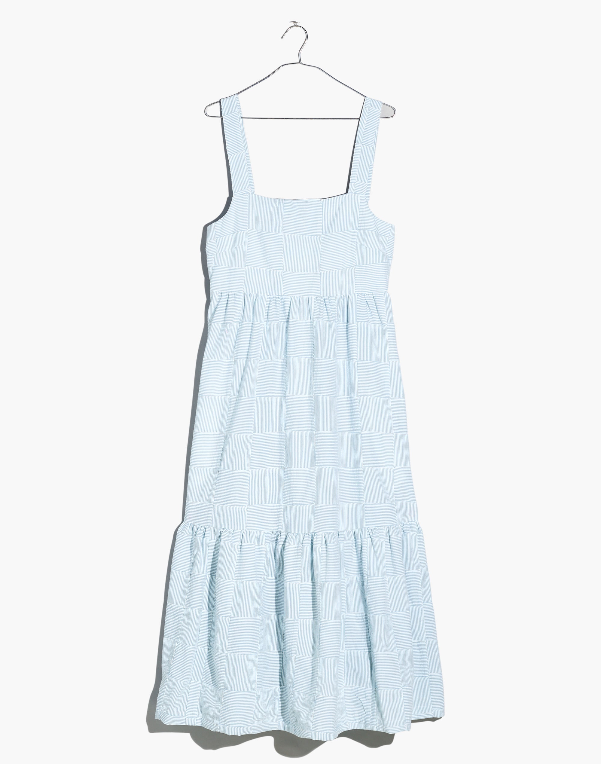 Petite Cicely Tiered Midi Dress in Patchwork