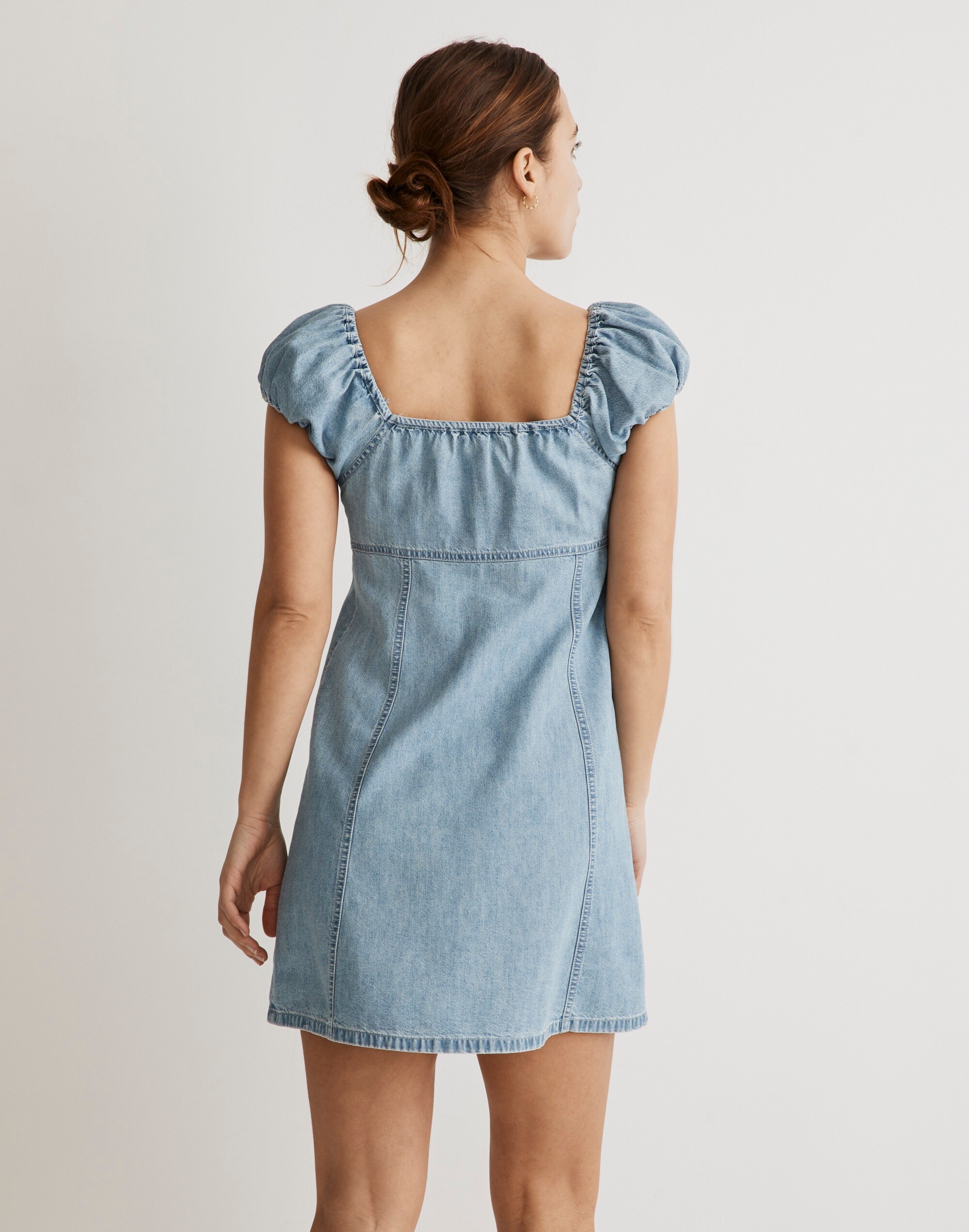 Denim Margie Mini Dress in Bevy Wash