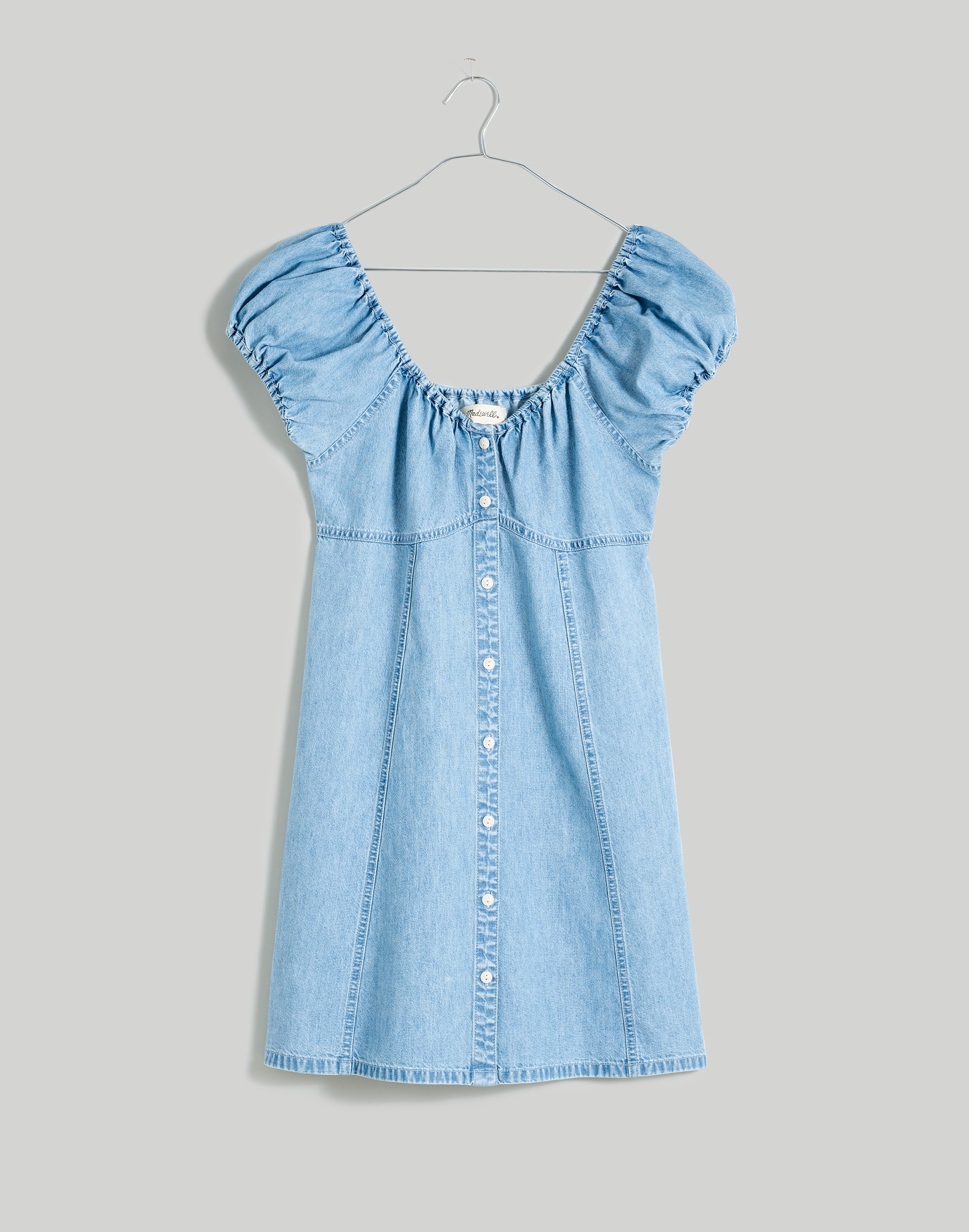 Denim Margie Mini Dress in Bevy Wash