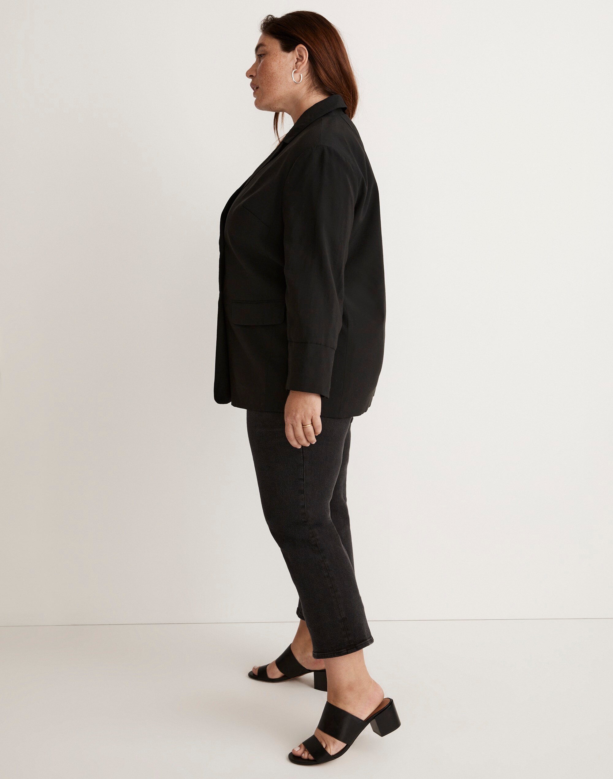 The Plus Relaxed Blazer in Softdrape