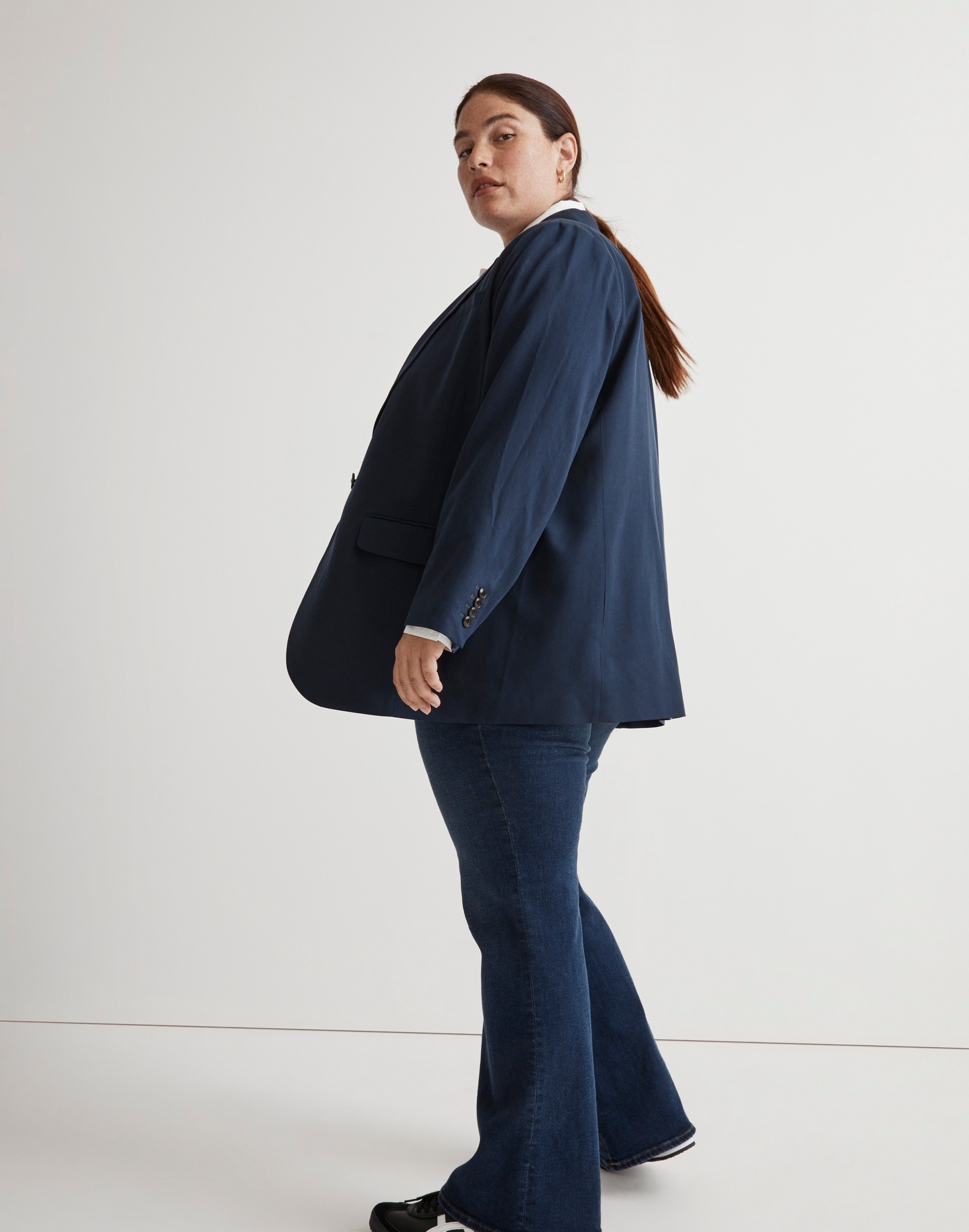 The Plus Larsen Blazer in Drapeweave