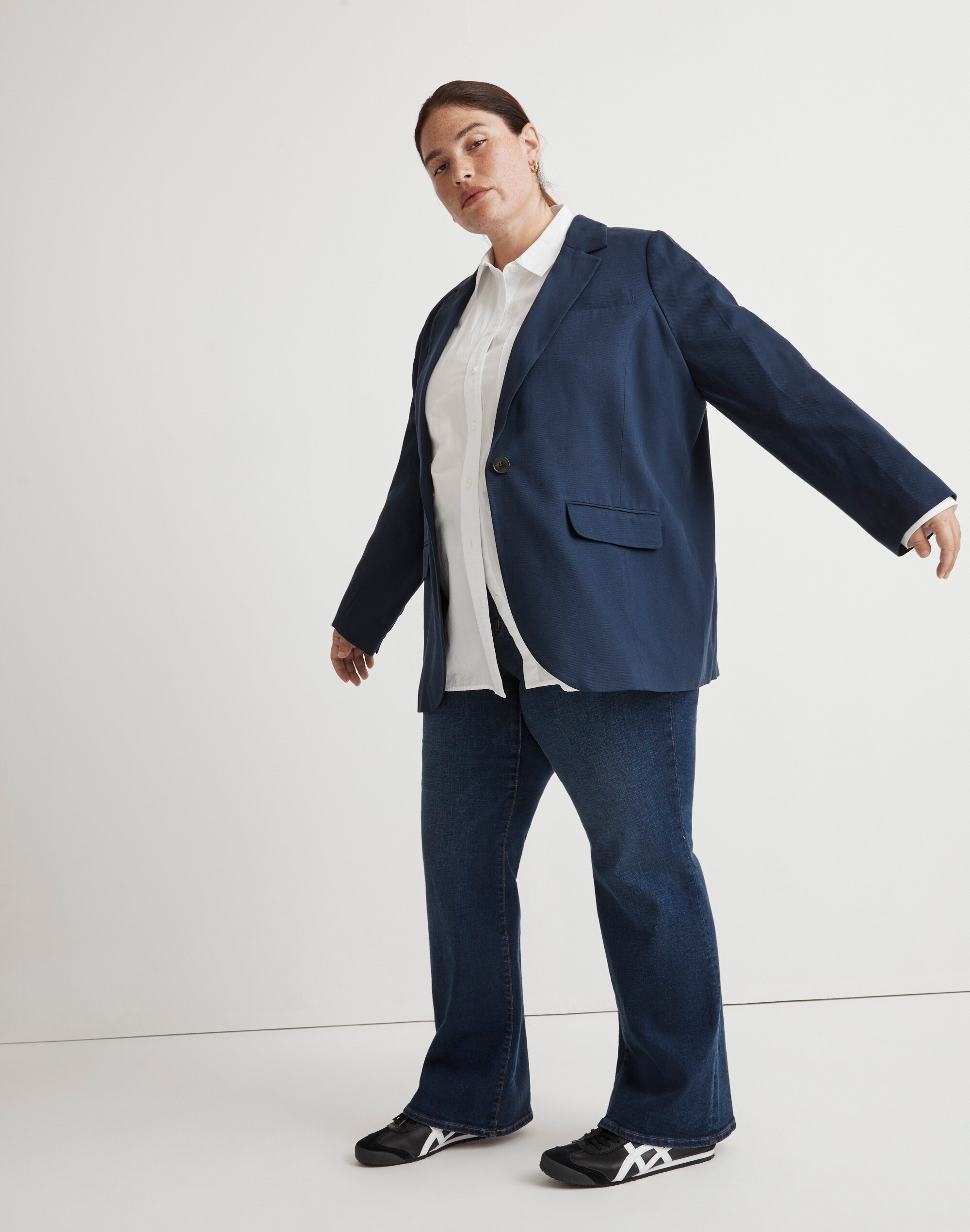 The Plus Larsen Blazer in Drapeweave