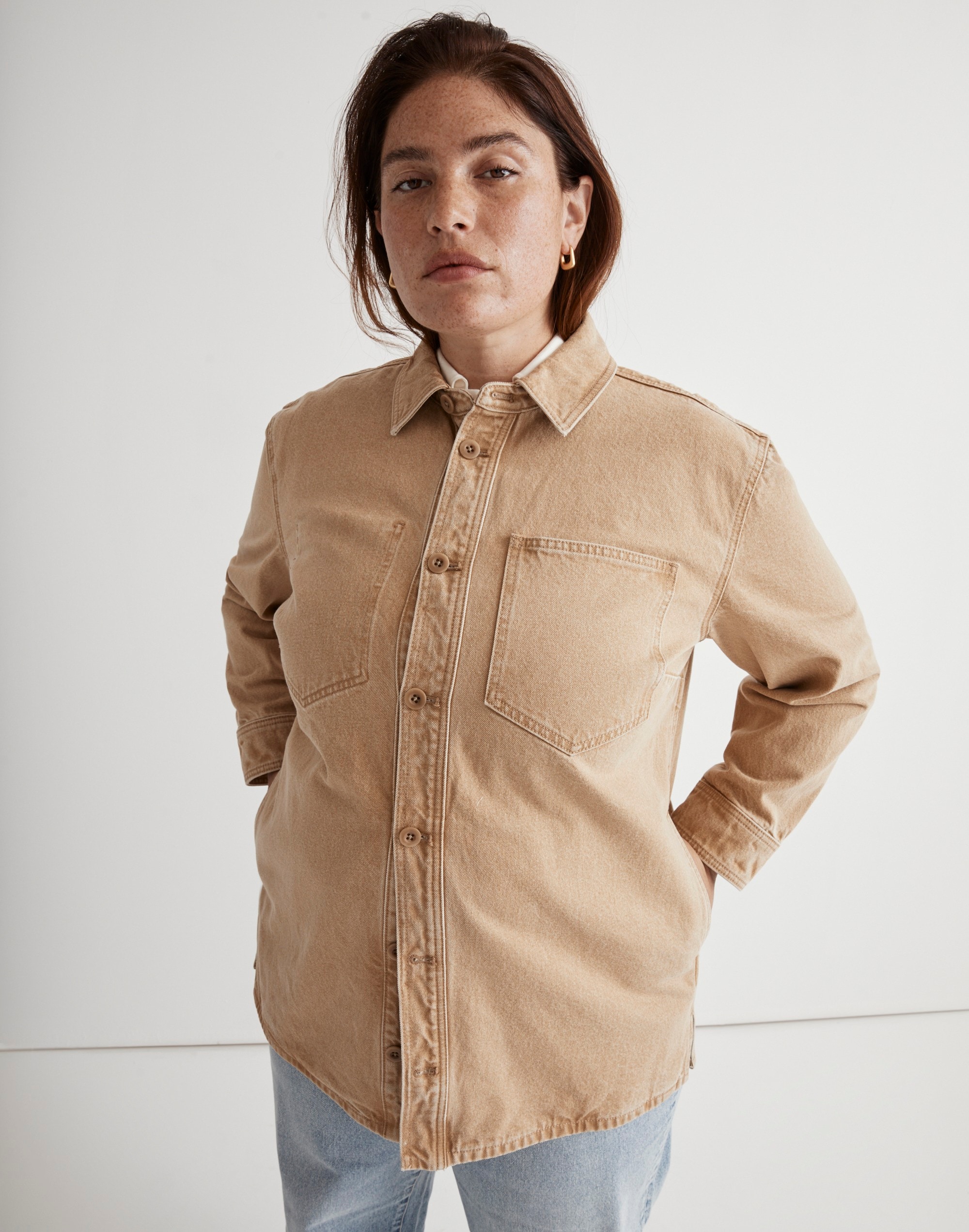 Plus Denim Shirt-Jacket: Botanical Yarn-Dye Edition