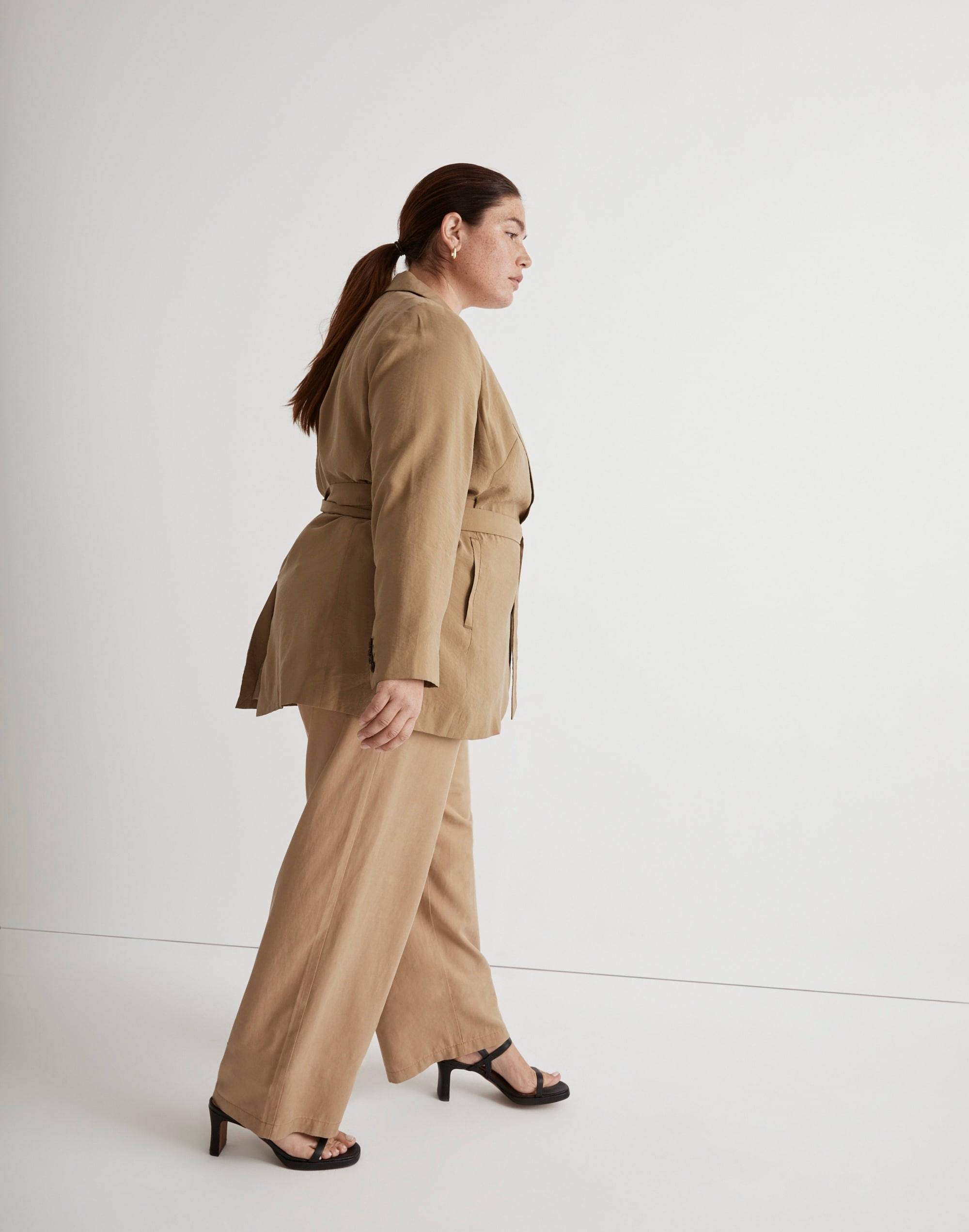 The Plus Drapey Tie-Waist Blazer