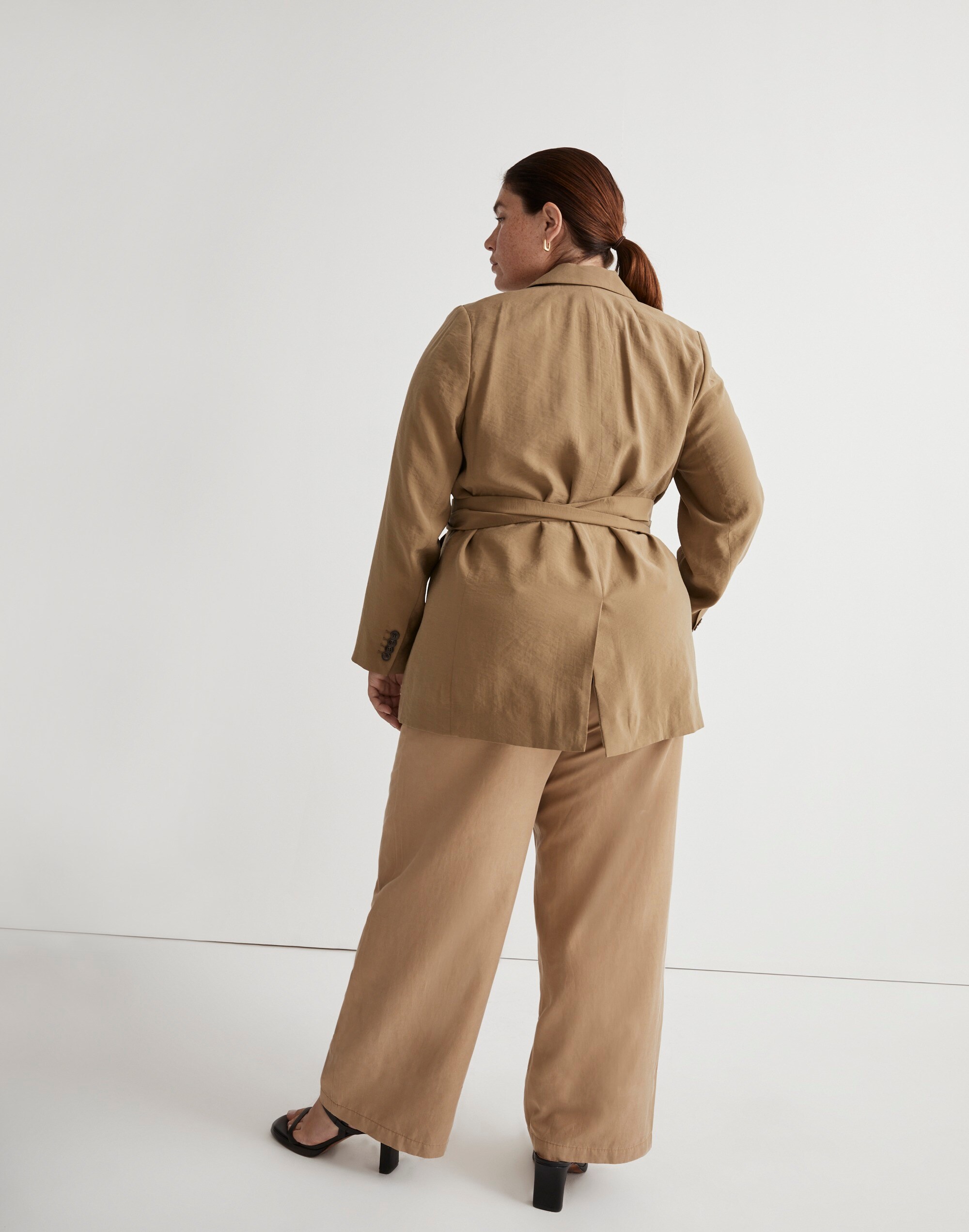 The Plus Drapey Tie-Waist Blazer