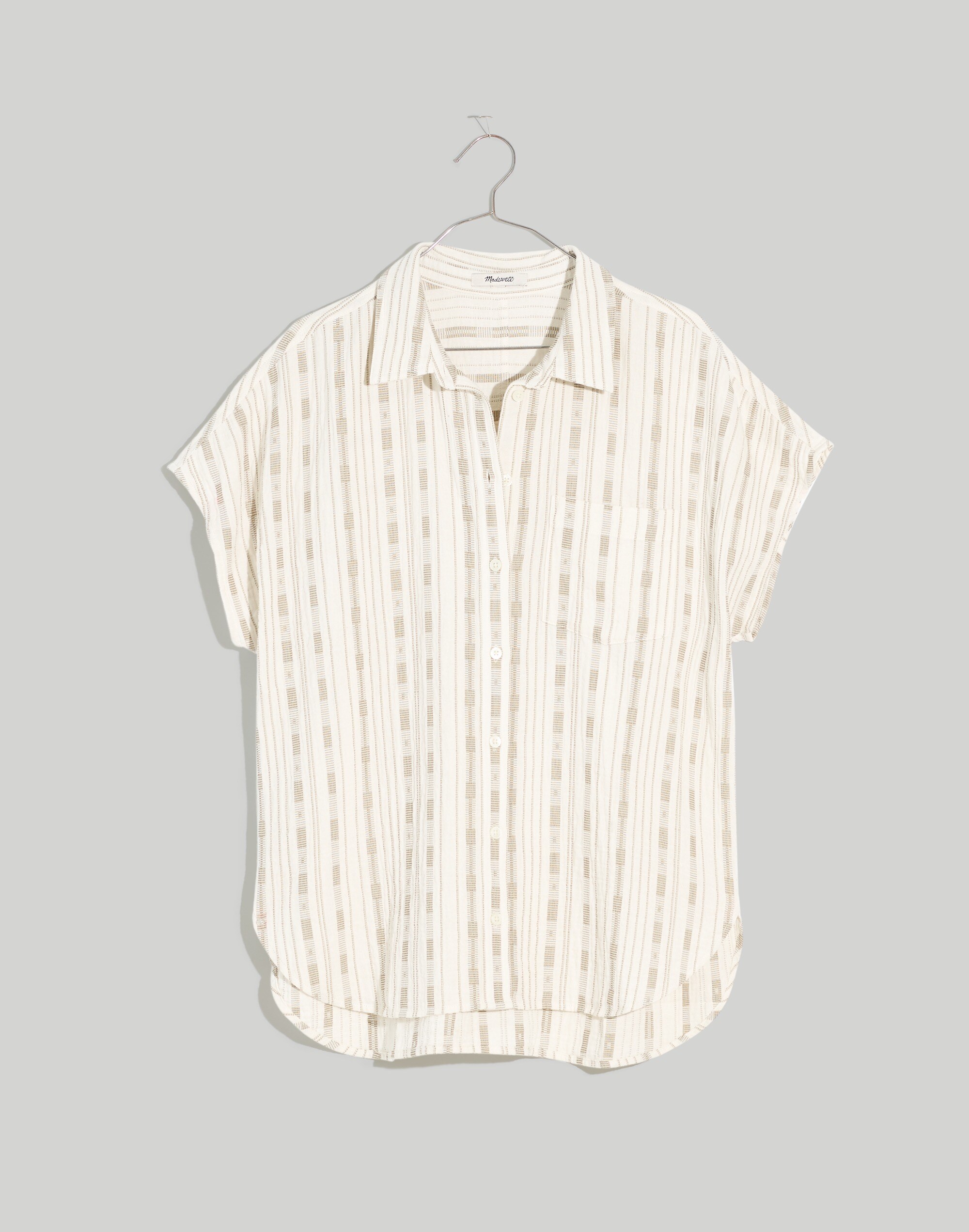 Plus Dolman-Sleeve Button-Up Shirt