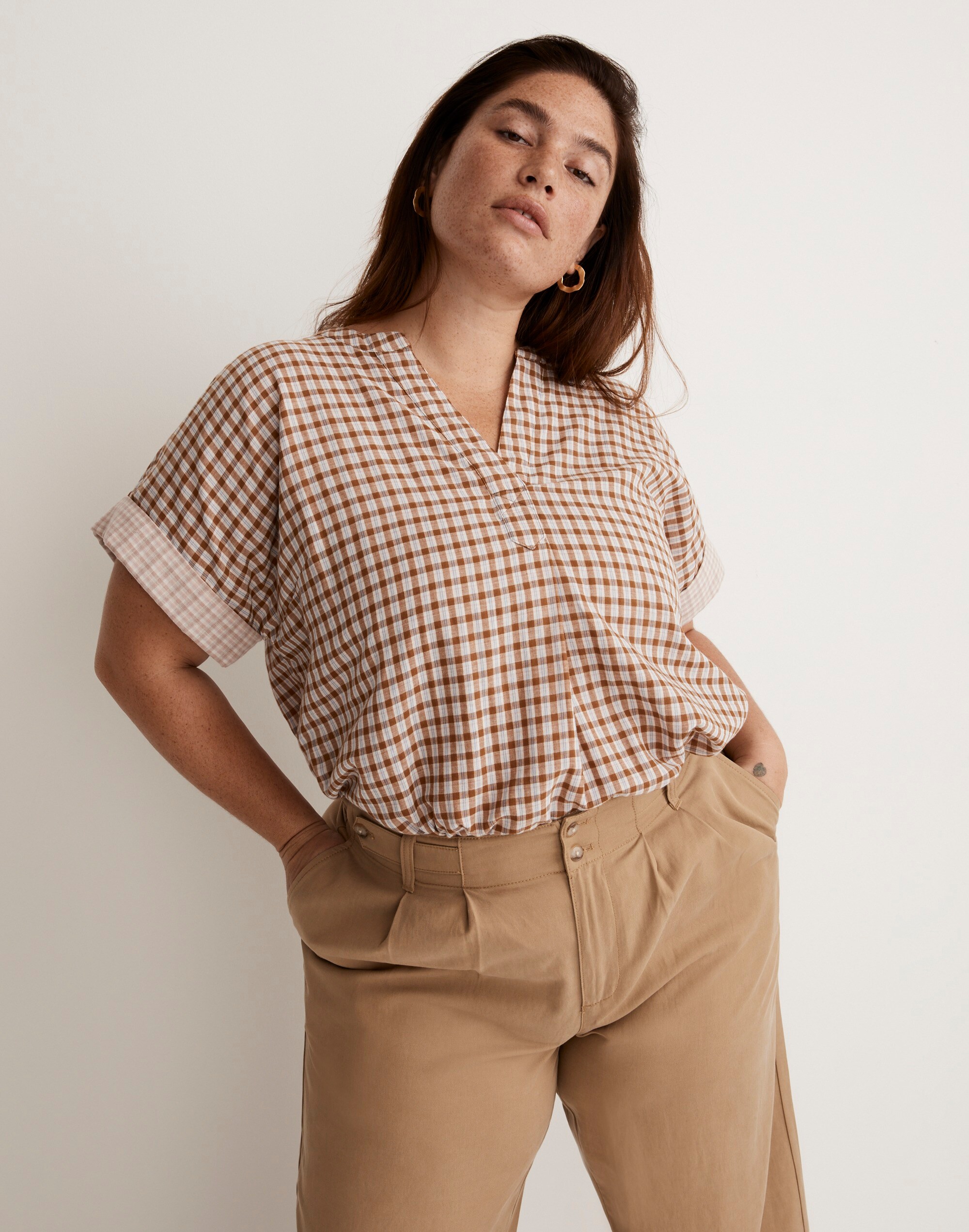 Plus Double-Faced Lakeline Popover Shirt