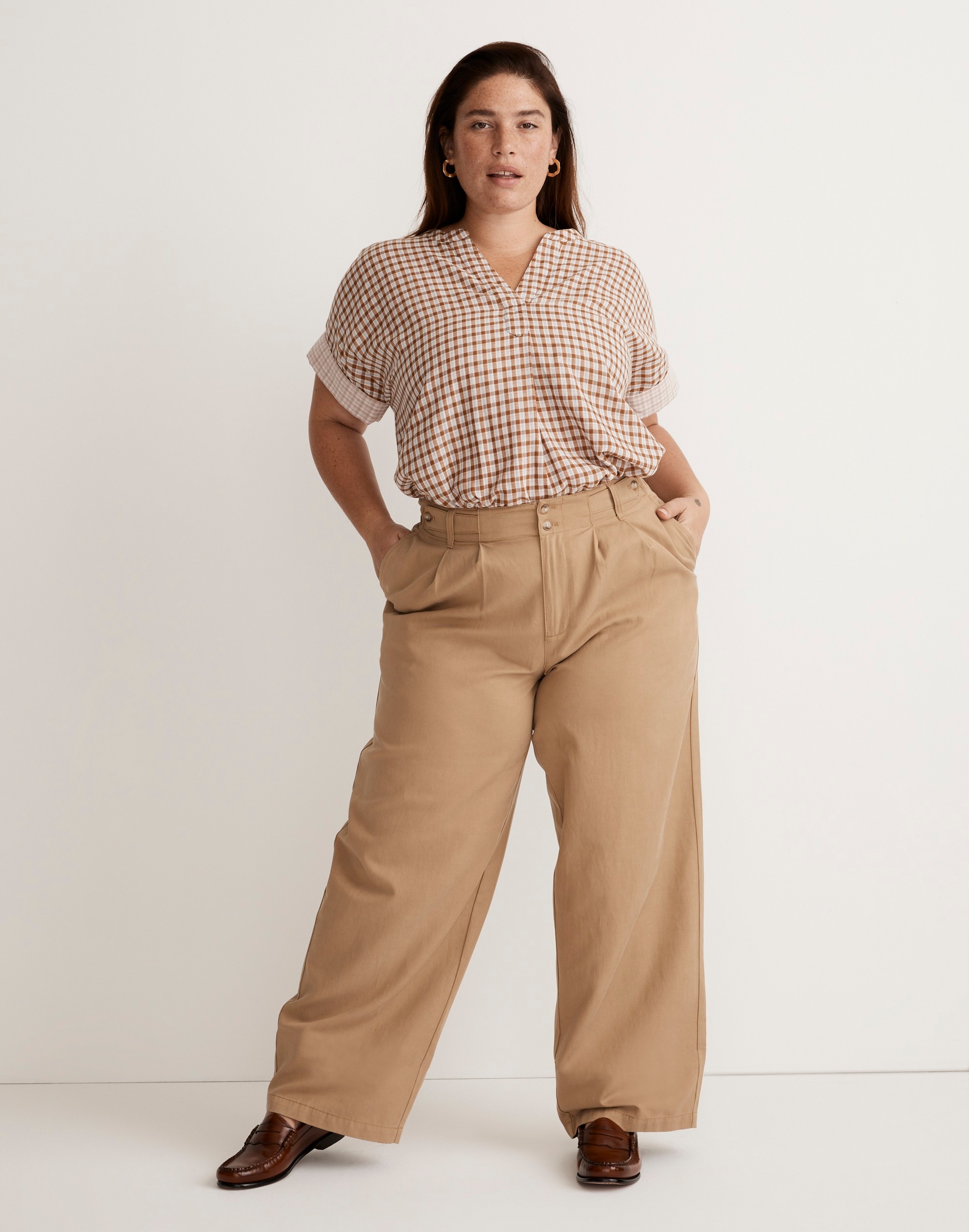 plus double-faced lakeline popover shirt