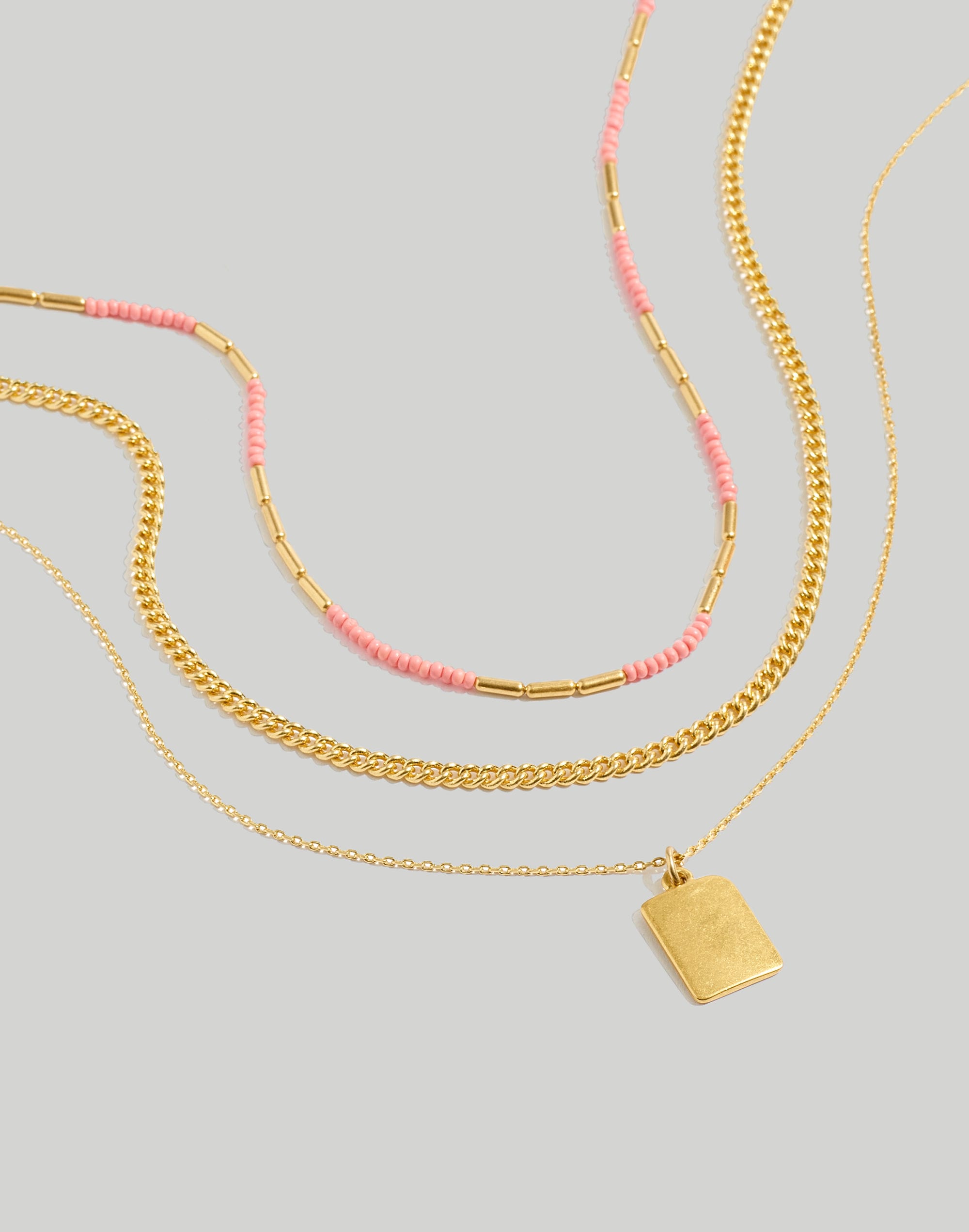 Three-Piece Freshwater Pearl Seed Bead Necklace Set